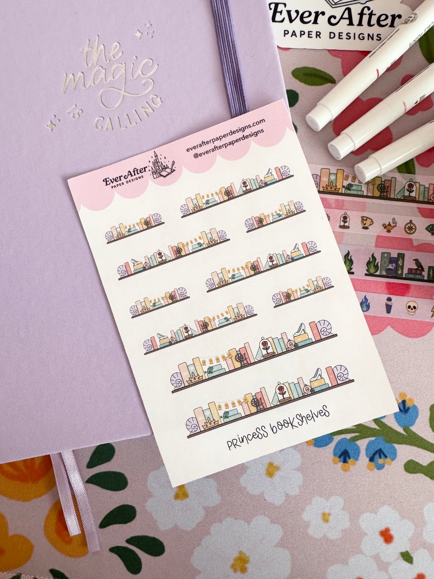 Princess Bookshelves Sticker Sheet