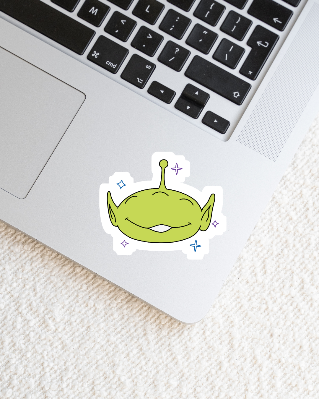 LGM Green Alien Big Face Vinyl Sticker