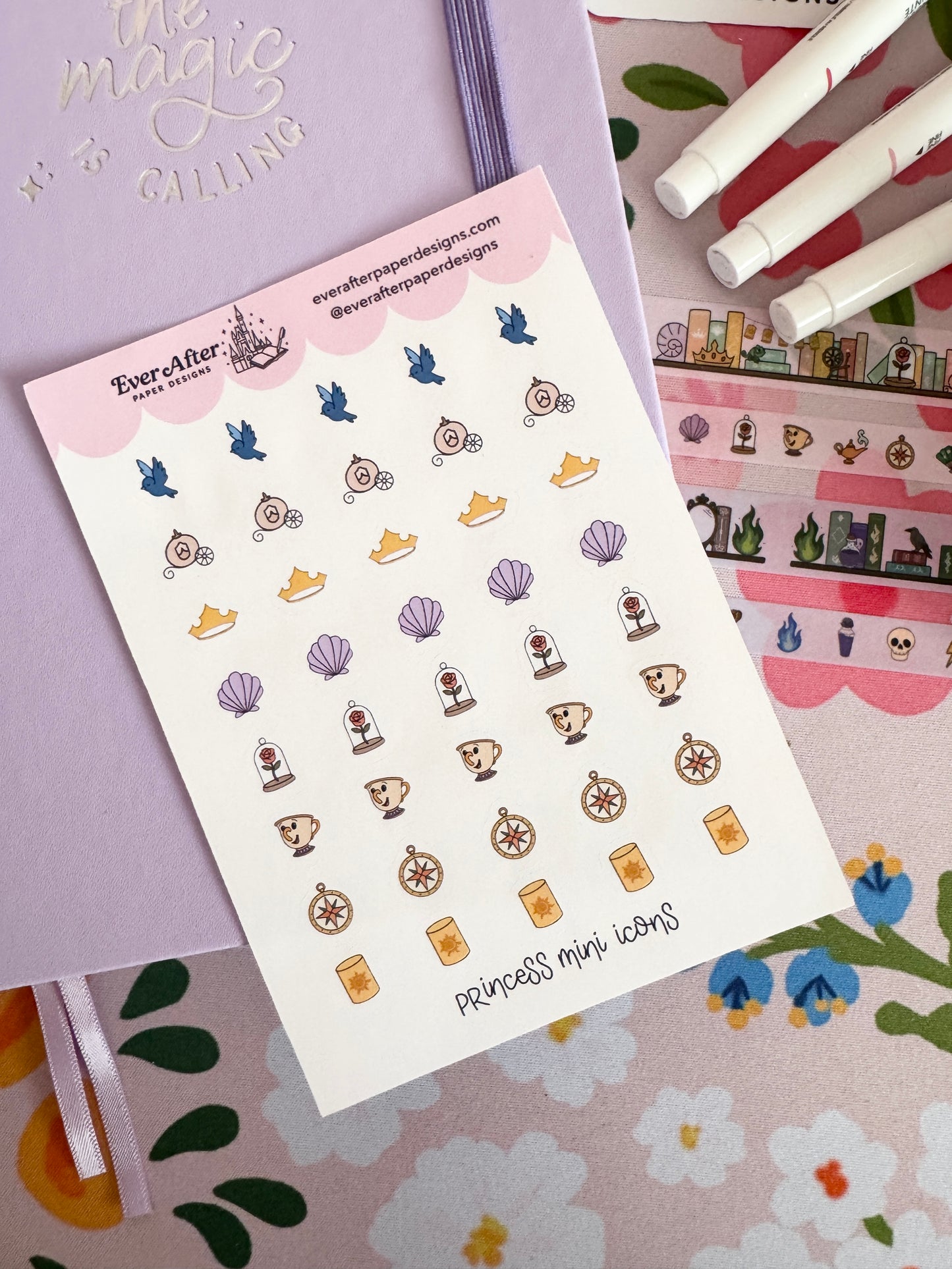 Princess Mini Icons Sticker Sheet