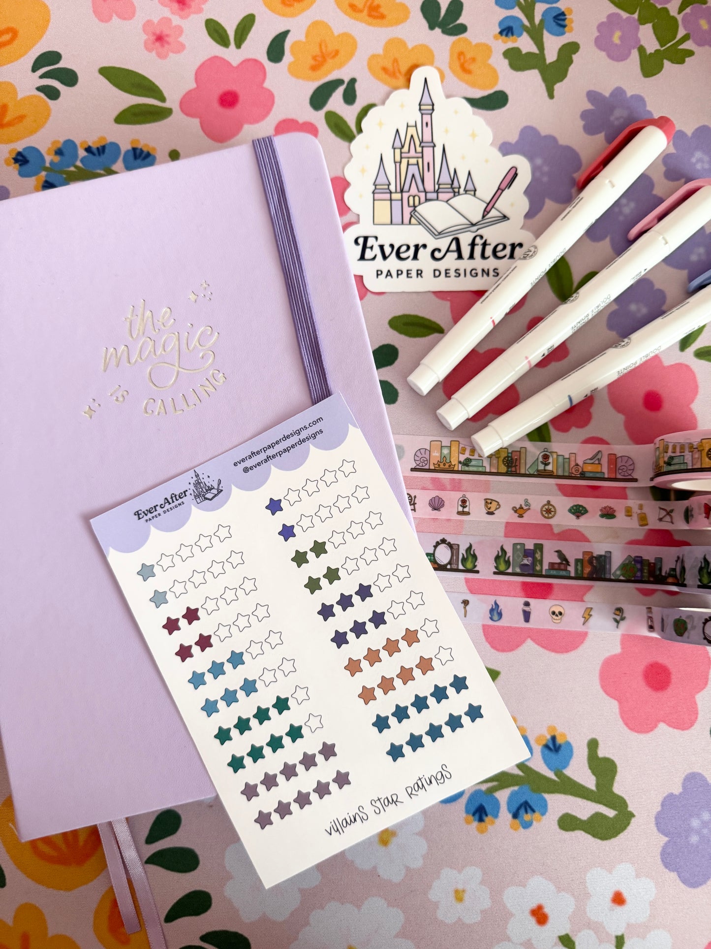 Villains Star Ratings Sticker Sheet