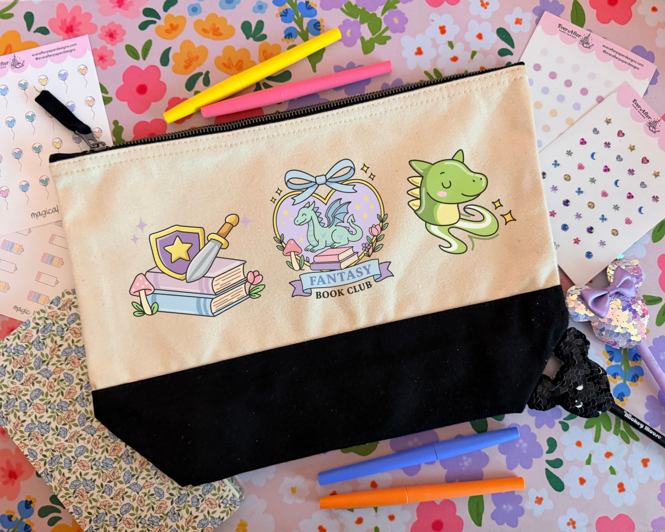 Fantasy Book Club Trio Bookish Pouch