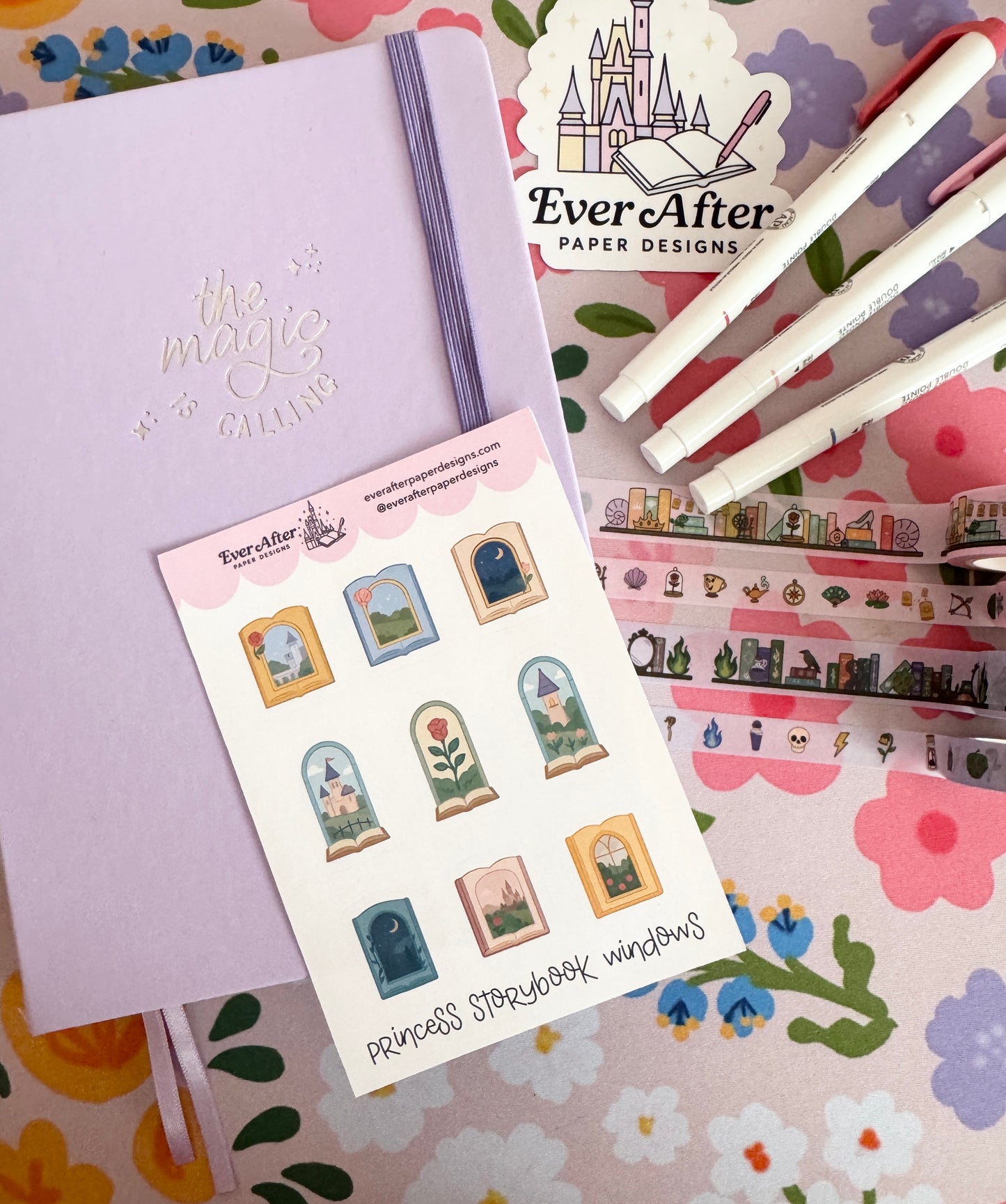 Princess Storybook Windows Sticker Sheet