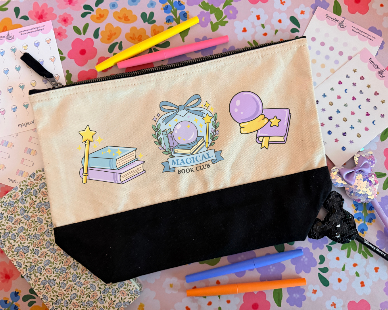 Magical Book Club Trio Bookish Pouch