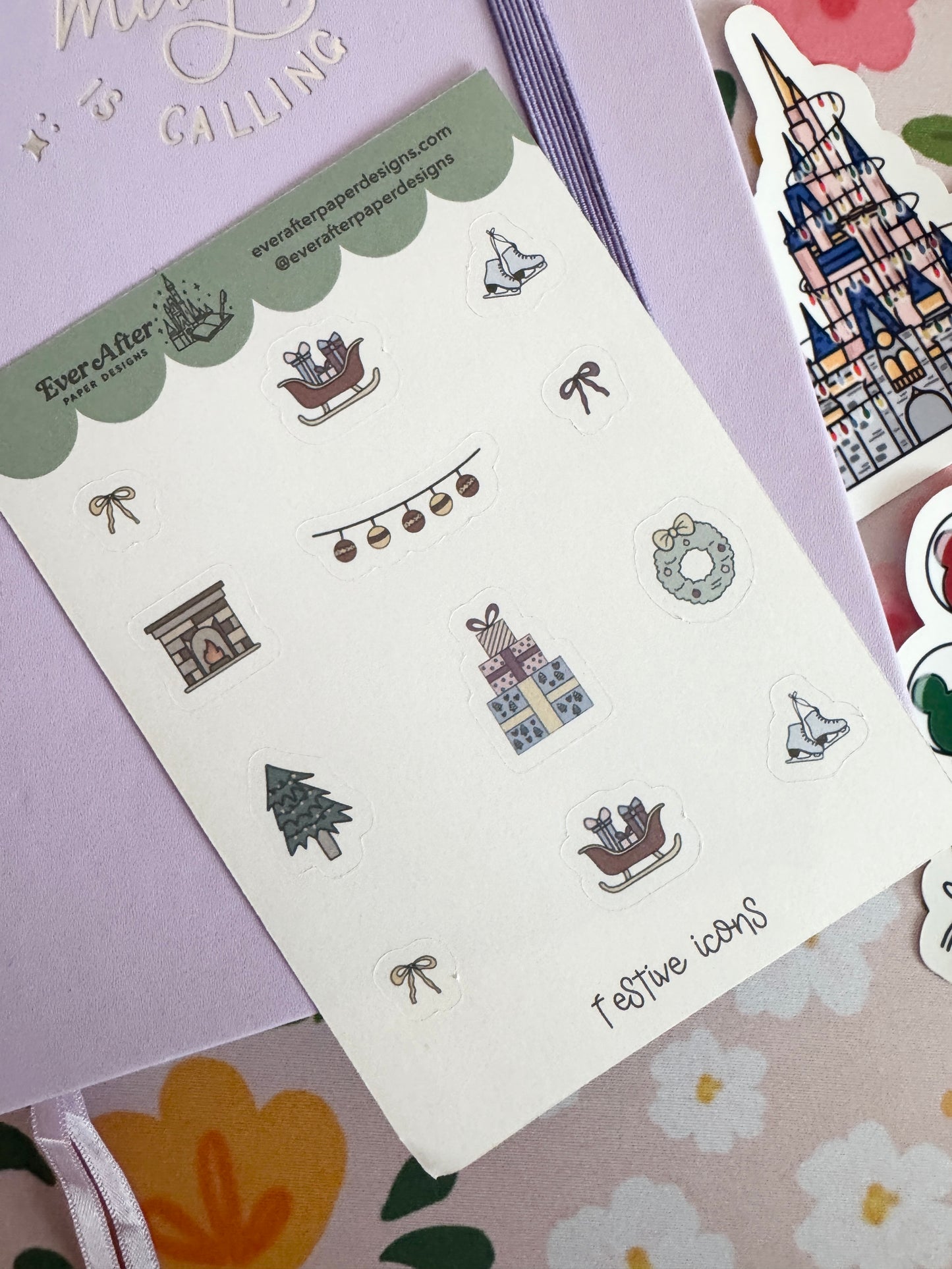 Festive Icons Sticker Sheet