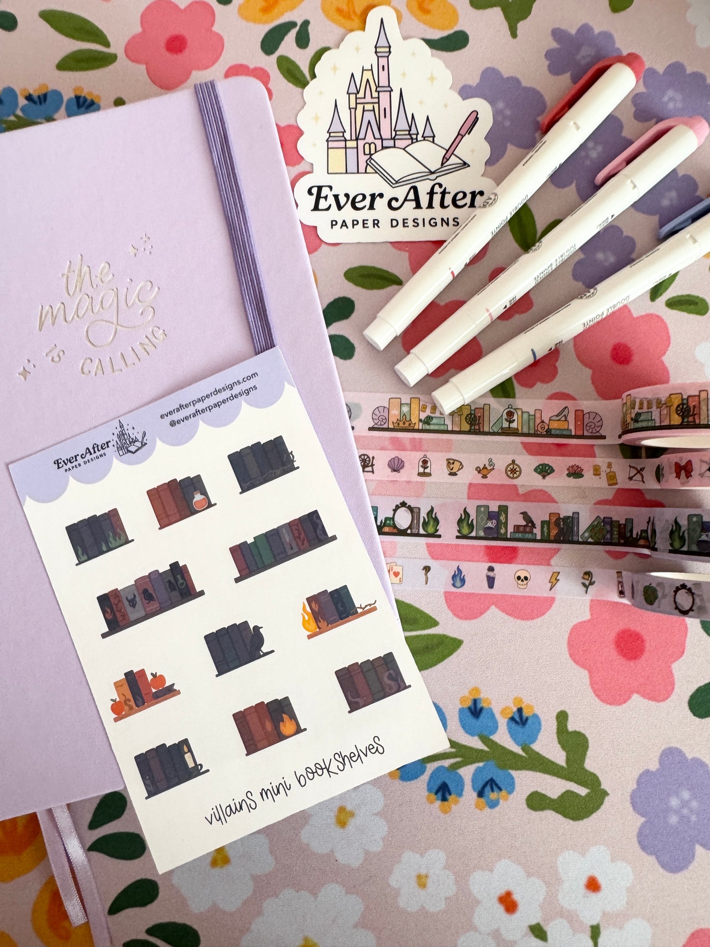 Villains Mini Bookshelves Sticker Sheet
