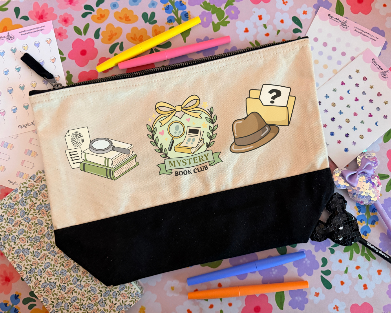Mystery Book Club Trio Bookish Pouch