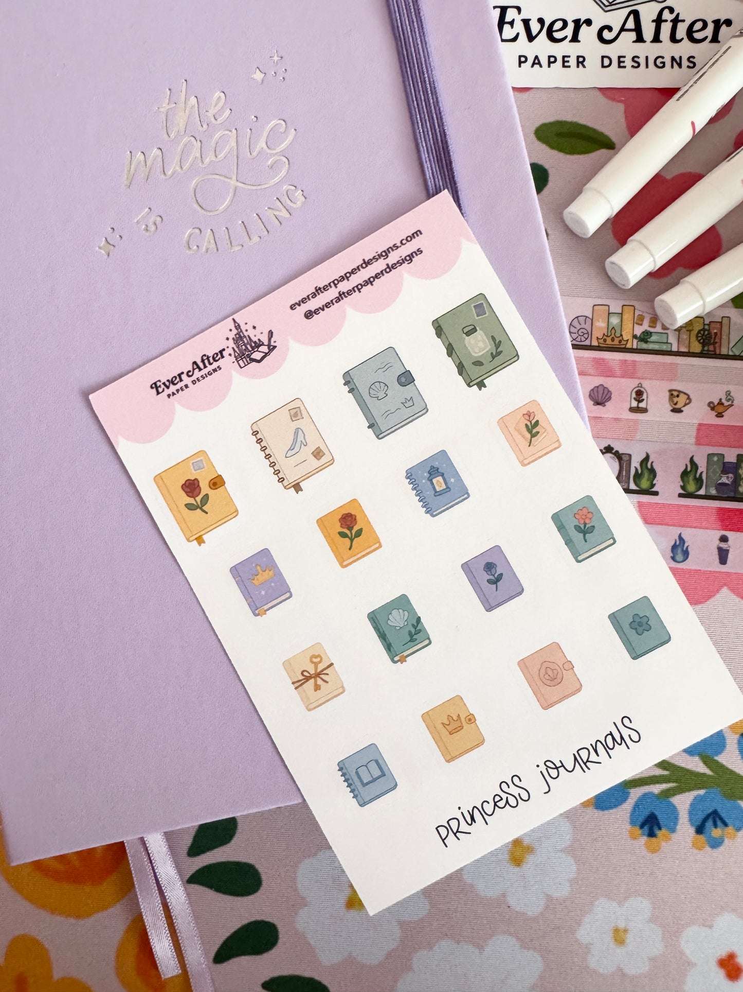 Princess Journals Sticker Sheet