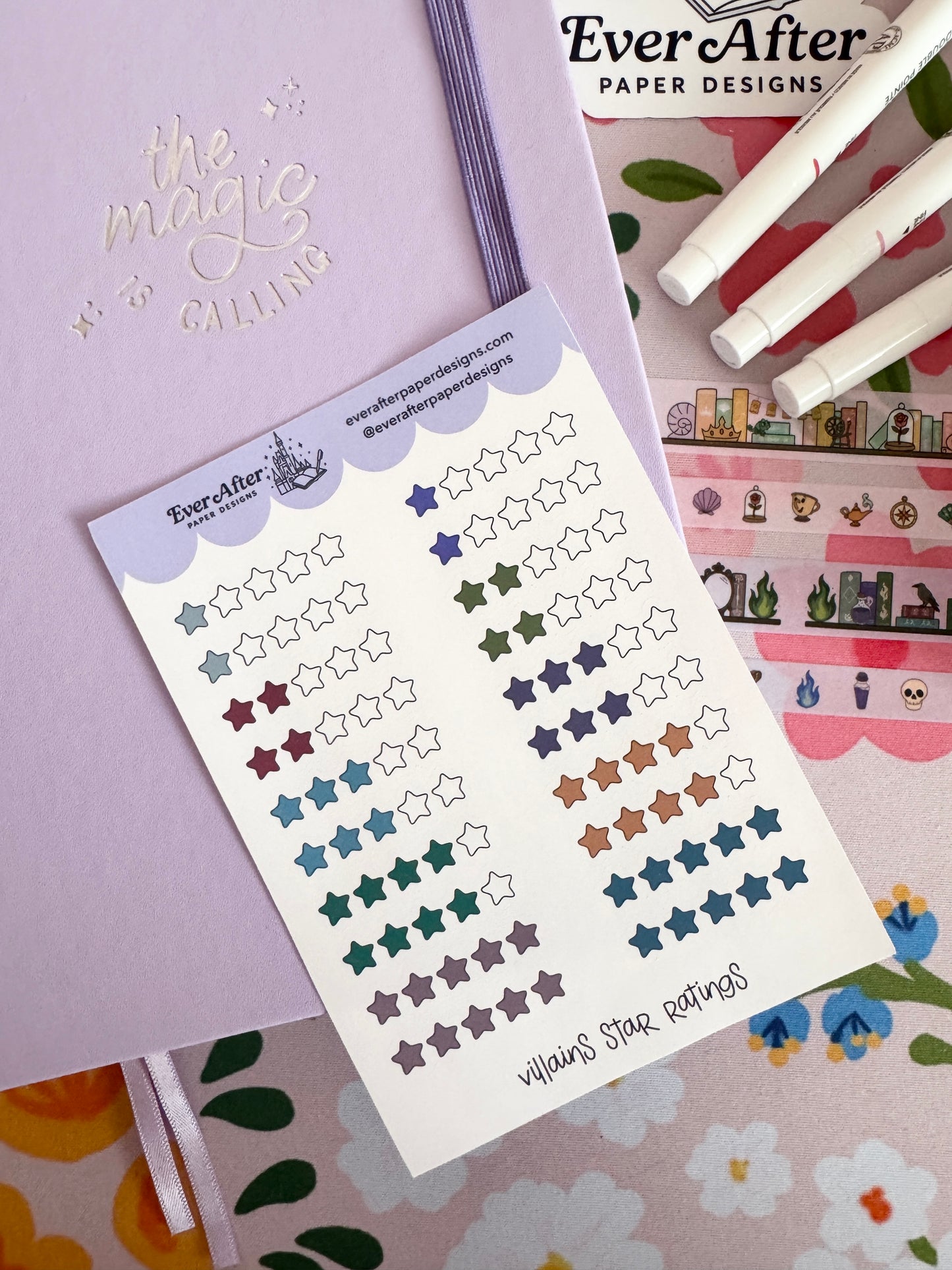 Villains Star Ratings Sticker Sheet