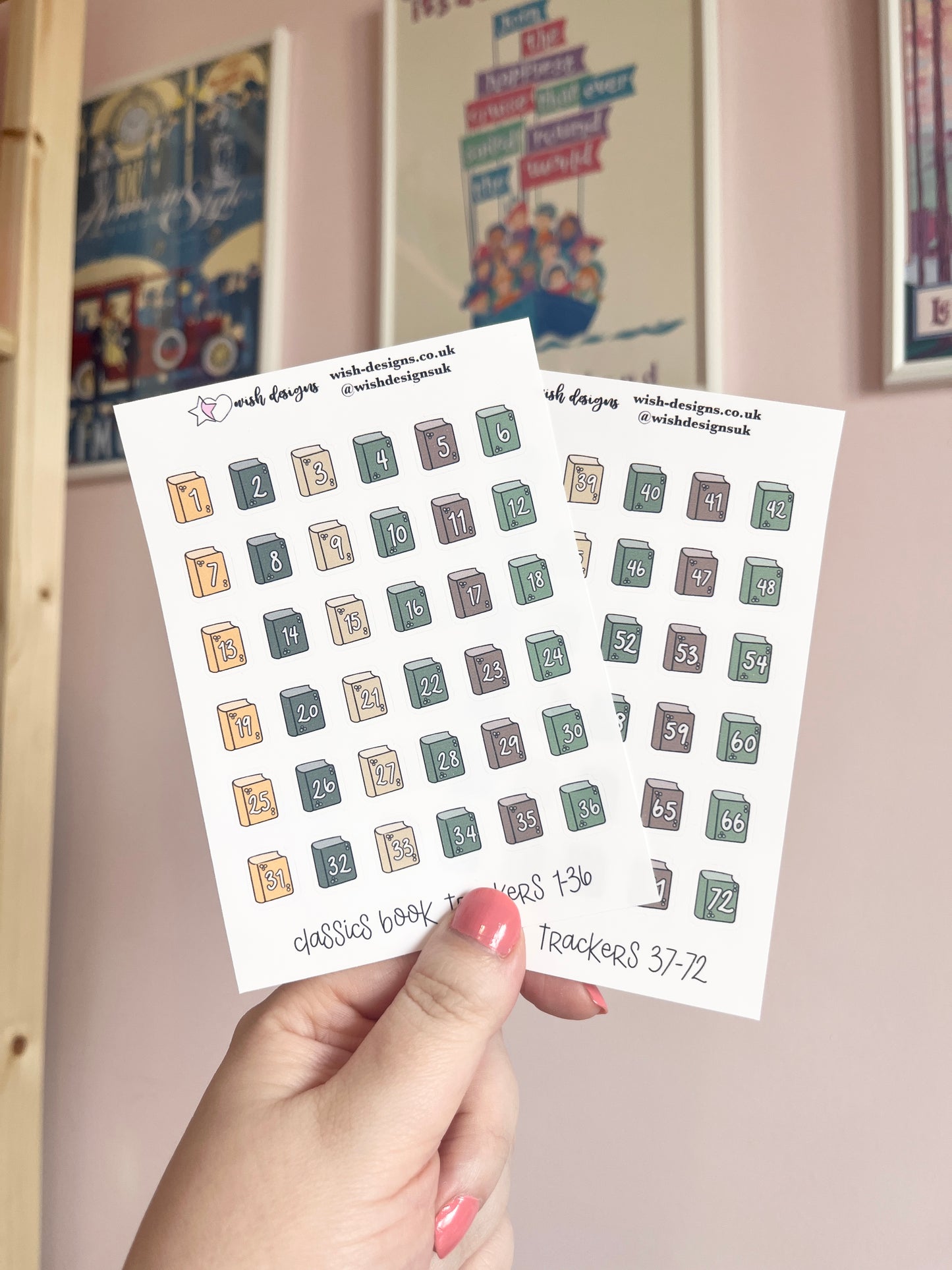Classics Book Trackers Vinyl Sticker Sheets