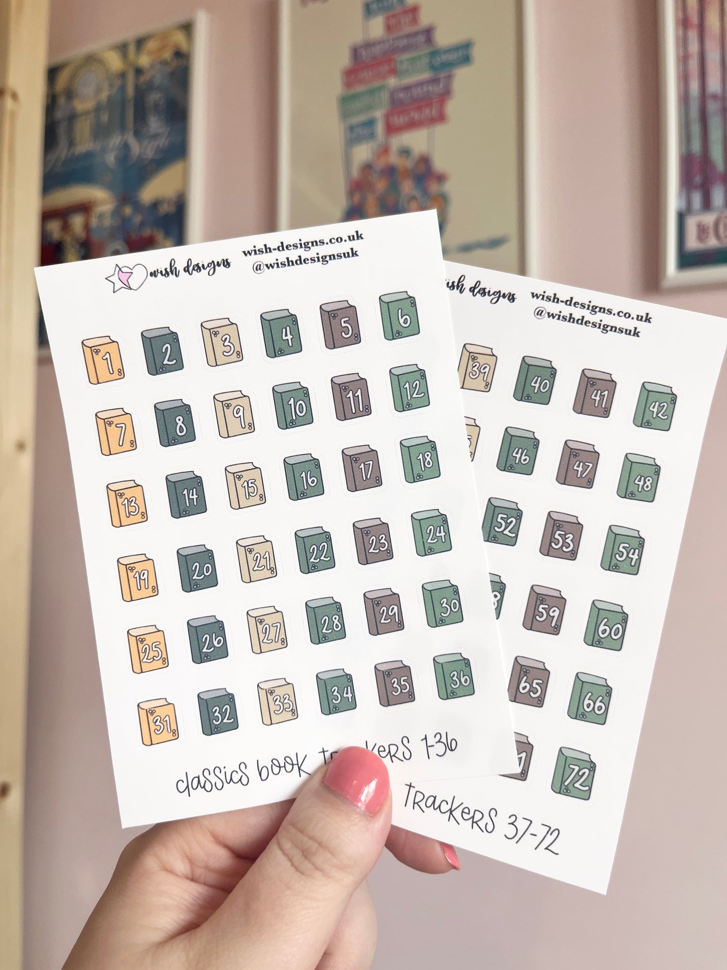 Classics Book Trackers Vinyl Sticker Sheets