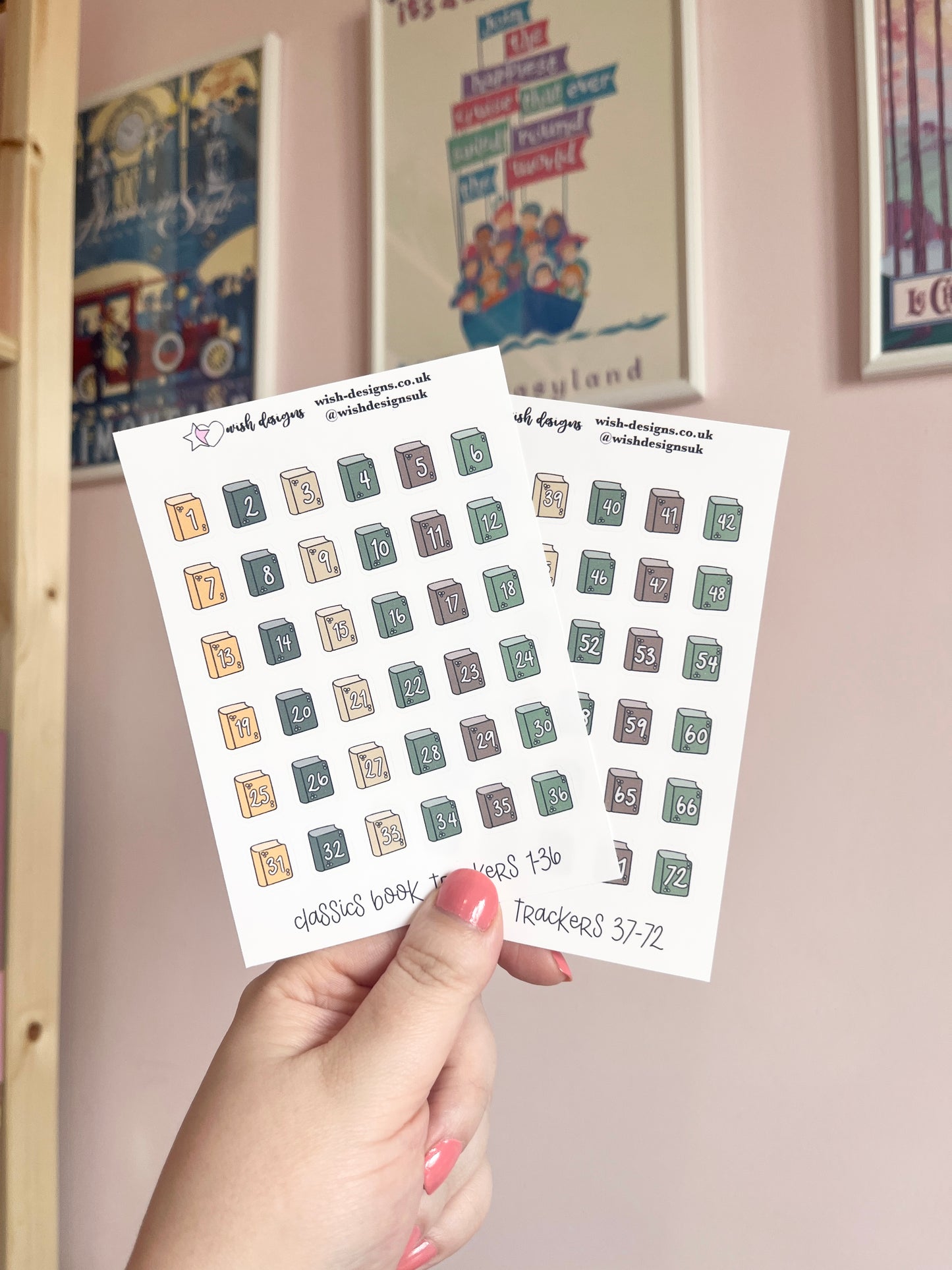 Classics Book Trackers Vinyl Sticker Sheets