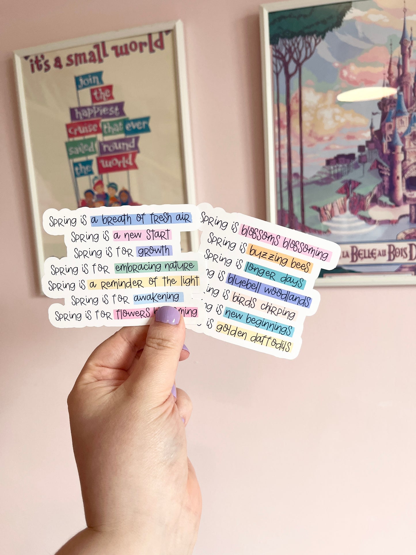 'Spring is...a breath of fresh air' Vinyl Sticker