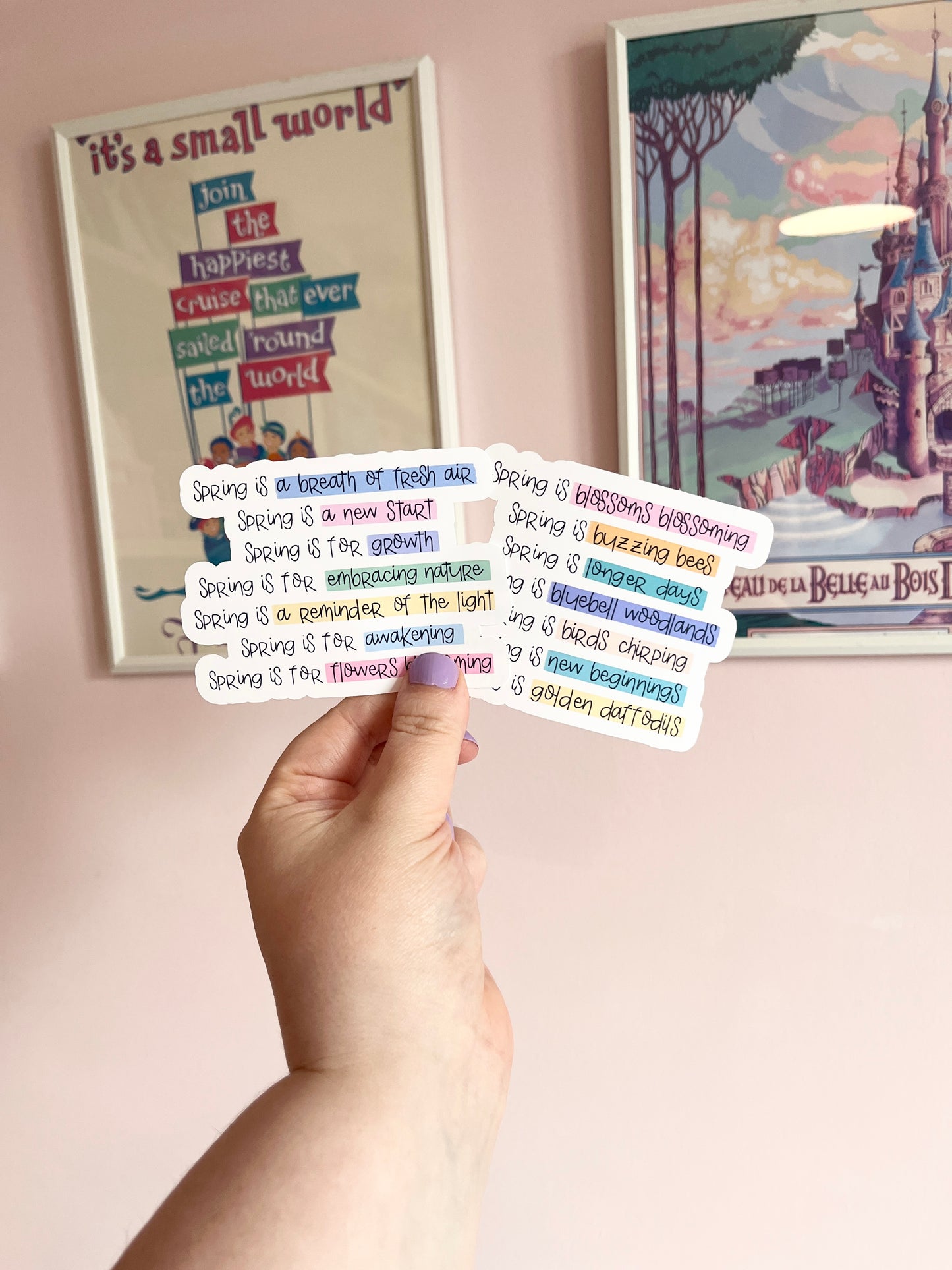 'Spring is...a breath of fresh air' Vinyl Sticker