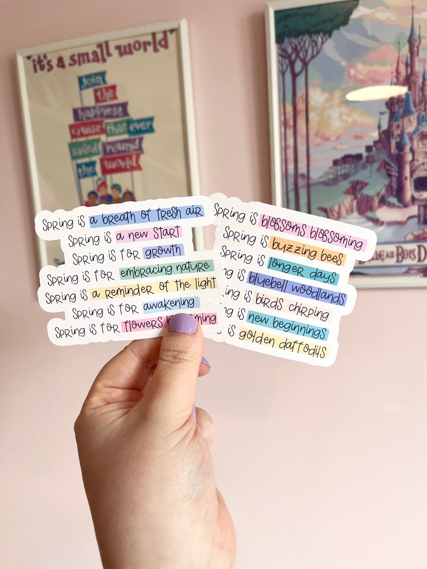 'Spring is...a breath of fresh air' Vinyl Sticker