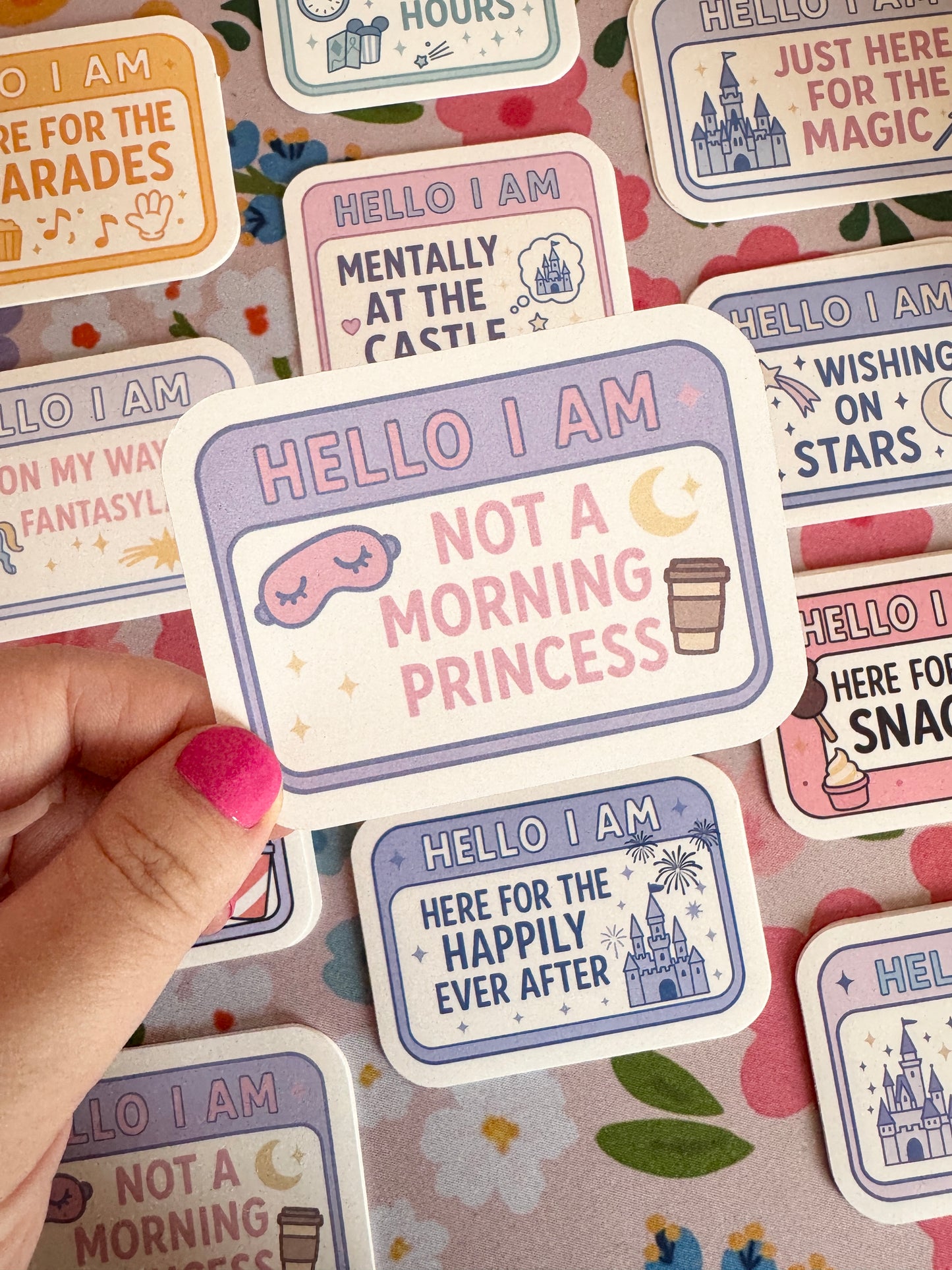Hello I Am Not A Morning Princess Vinyl Sticker