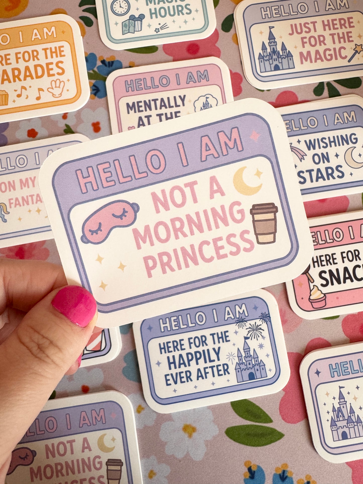Hello I Am Not A Morning Princess Vinyl Sticker