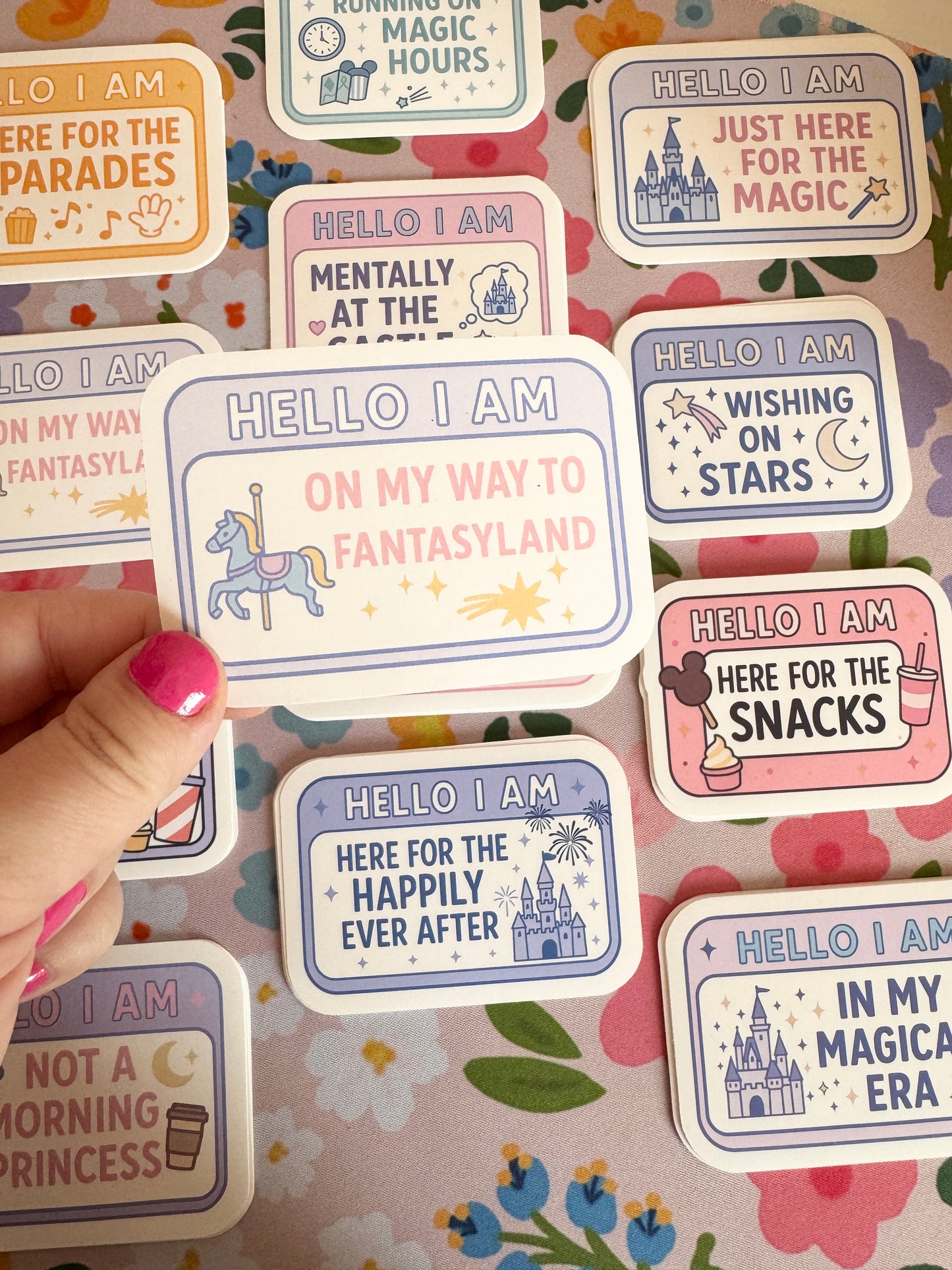 Hello I Am On My Way To Fantasyland Vinyl Sticker