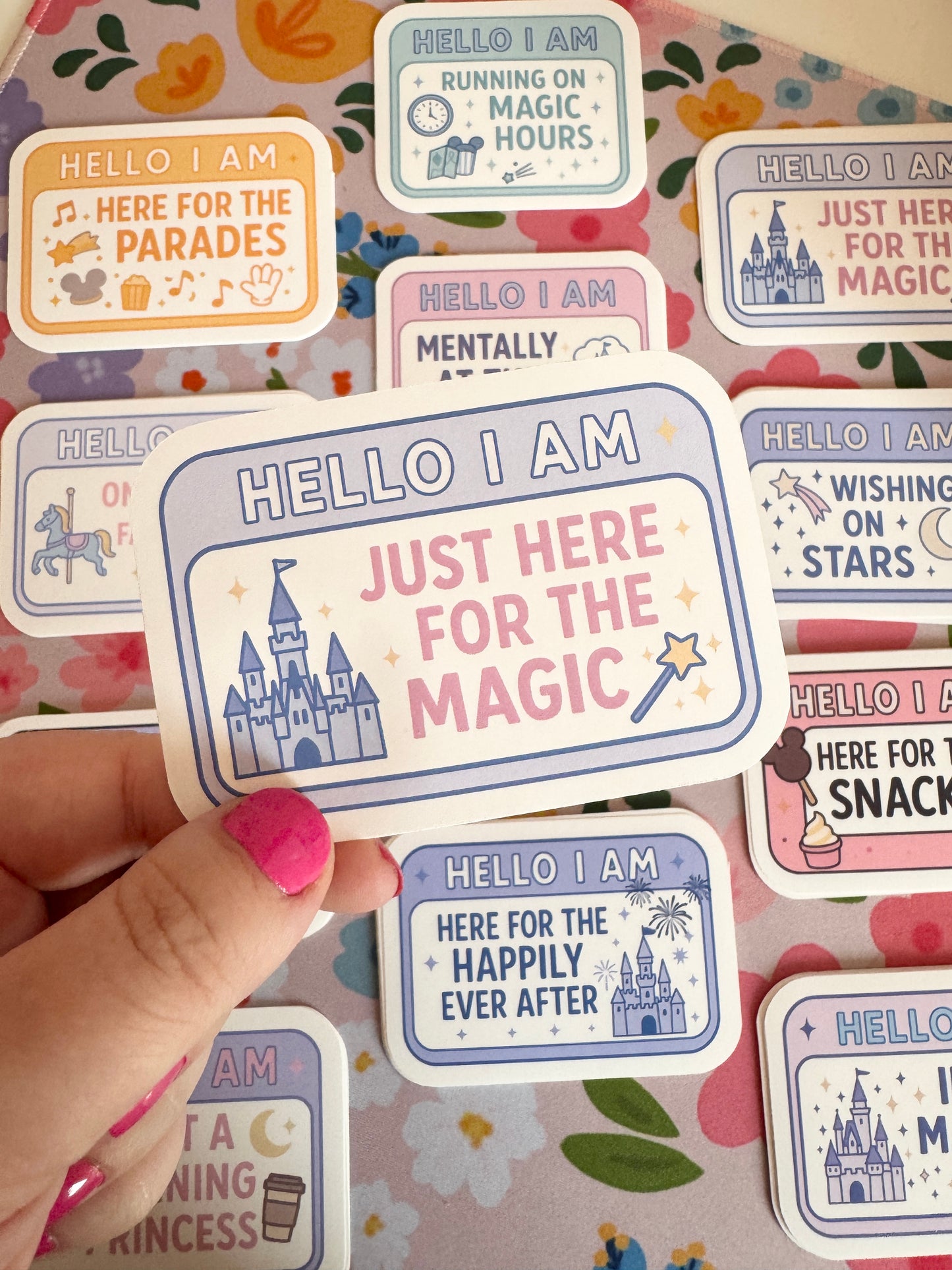 Hello I Am Just Here For The Magic Vinyl Sticker