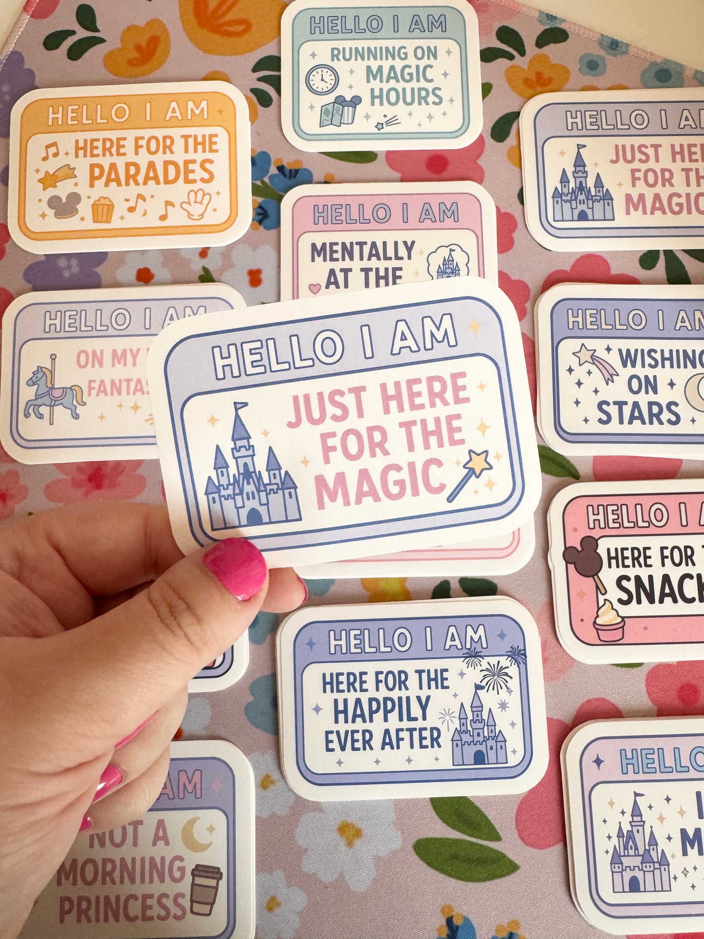 Hello I Am Just Here For The Magic Vinyl Sticker