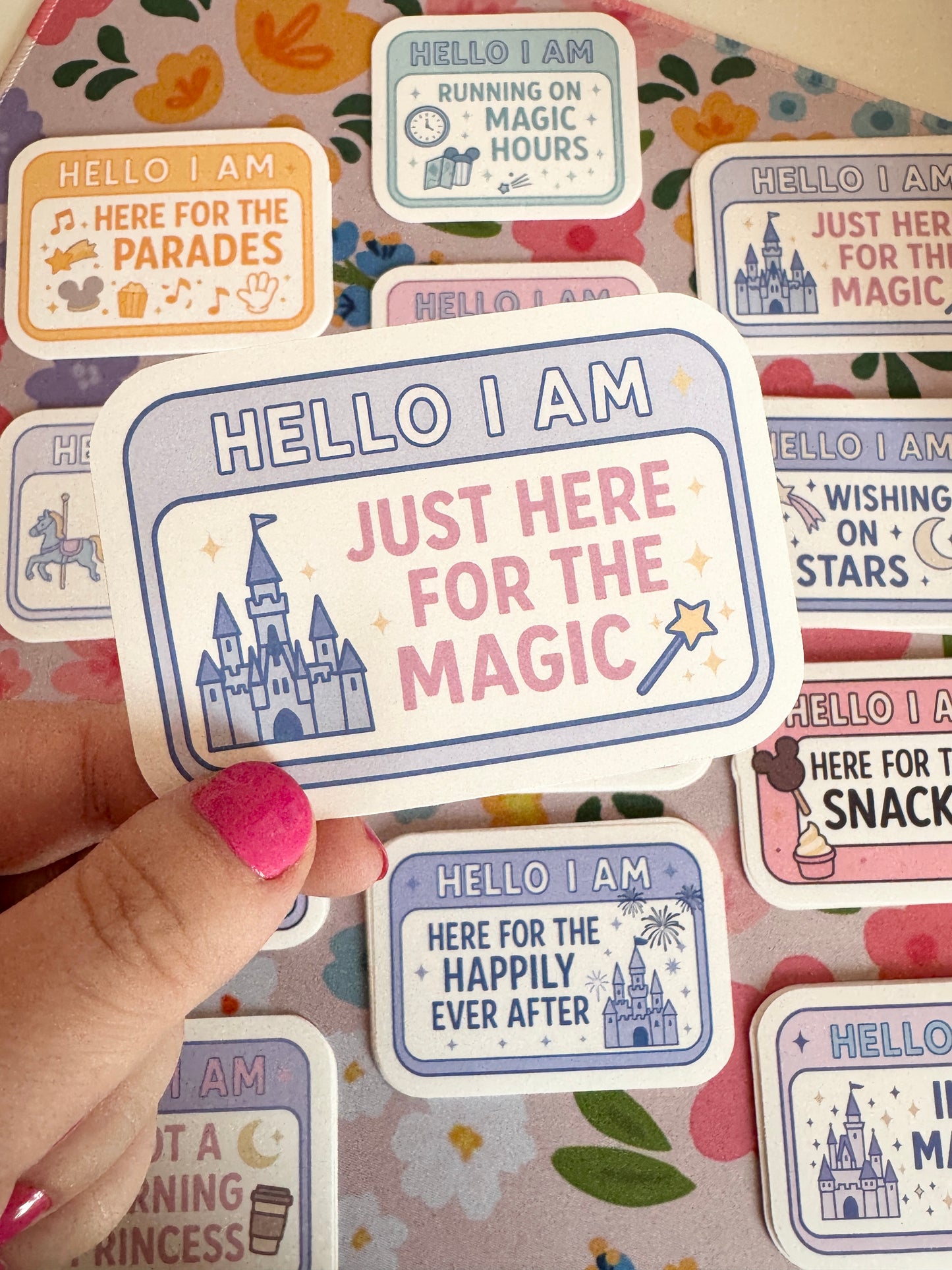 Hello I Am Just Here For The Magic Vinyl Sticker