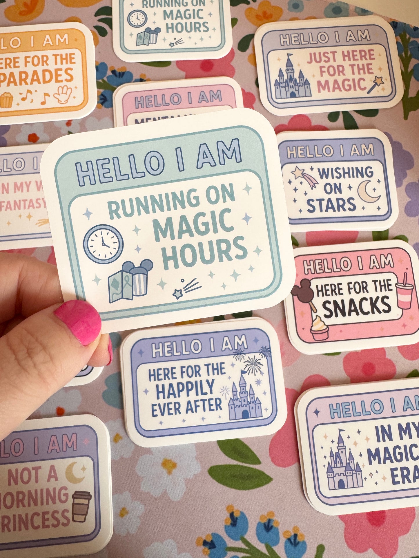 Hello I Am Running On Magic Hours Vinyl Sticker