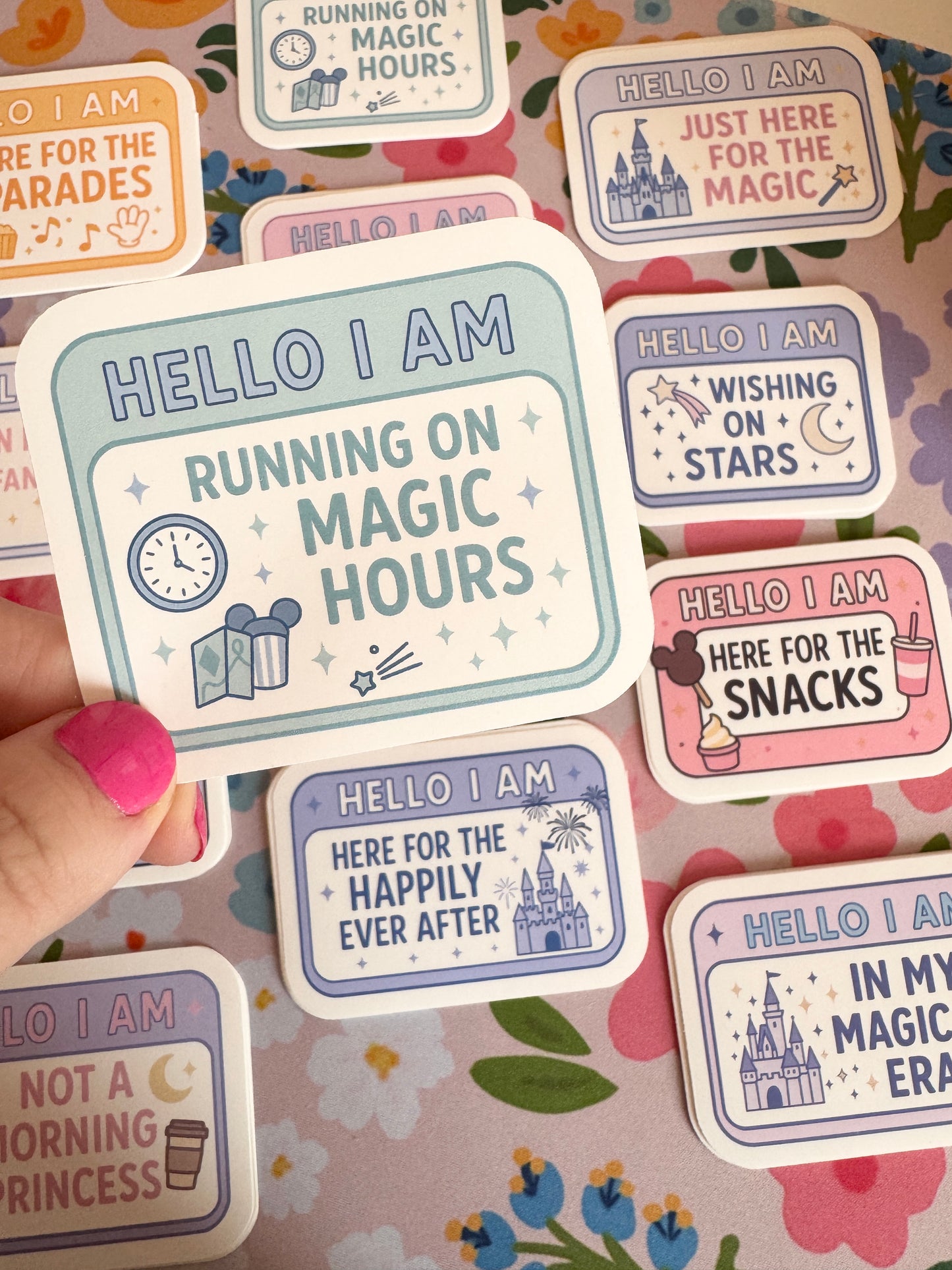 Hello I Am Running On Magic Hours Vinyl Sticker