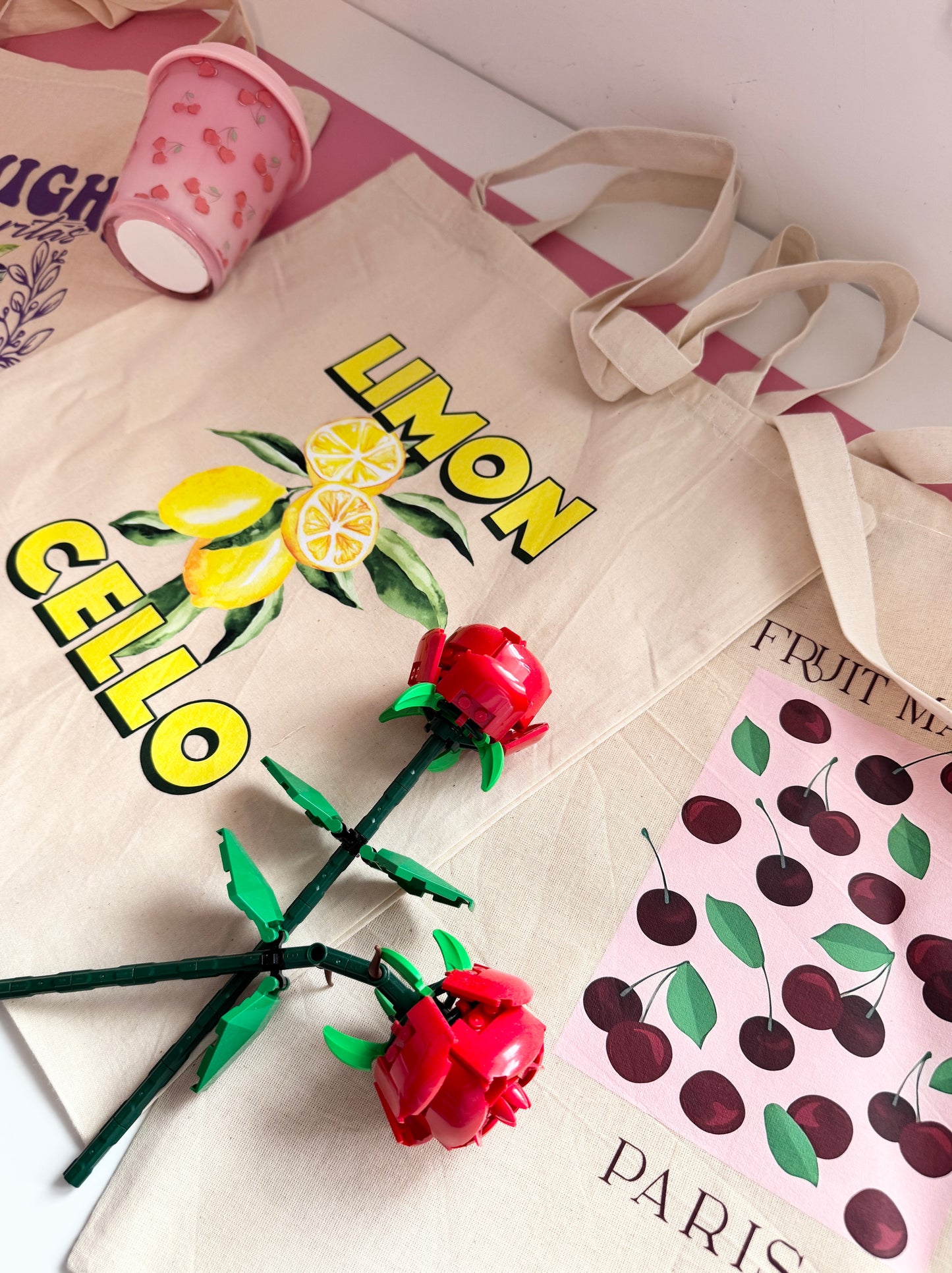 Cherries Fruit Market Tote Bag