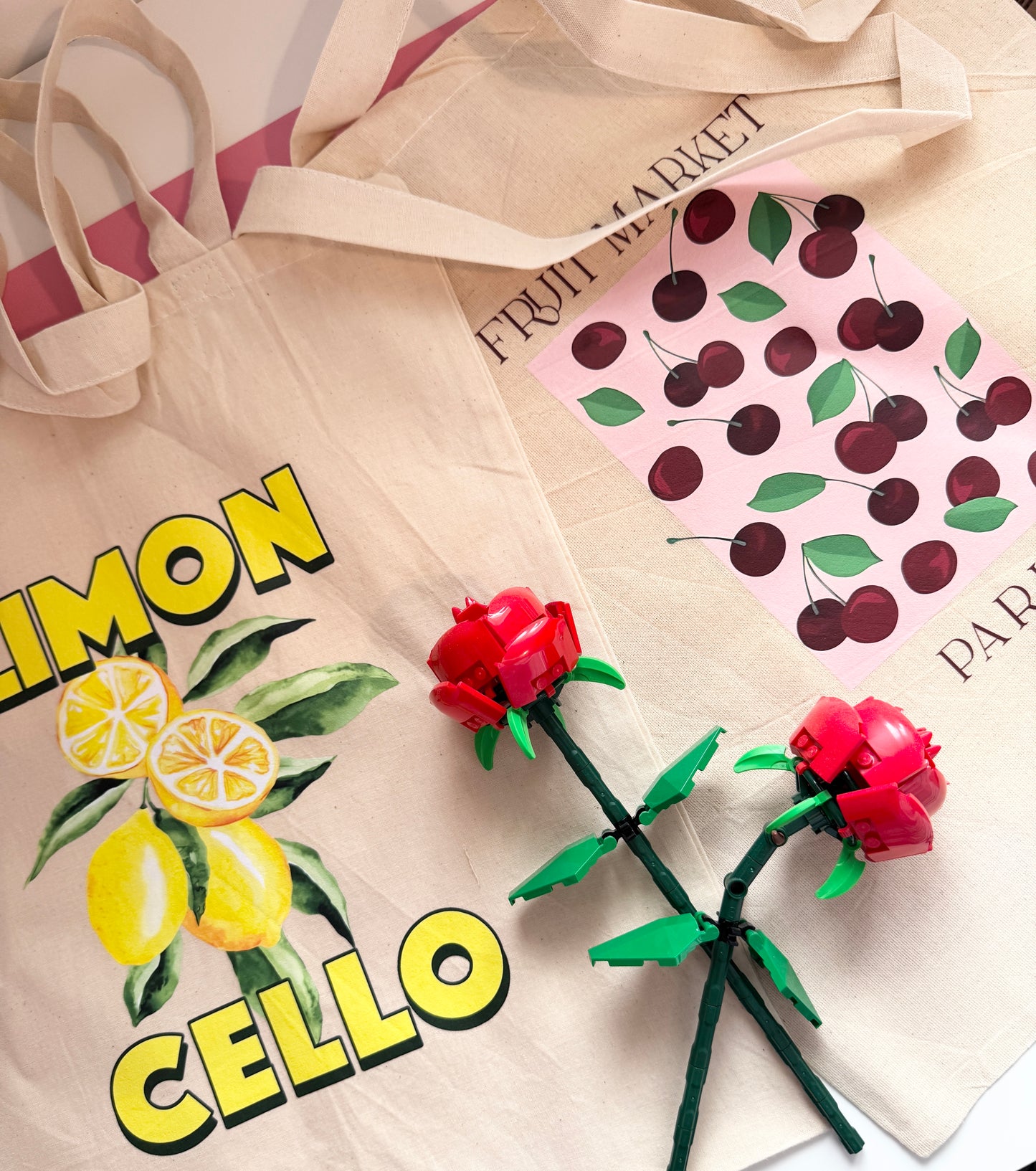 Cherries Fruit Market Tote Bag