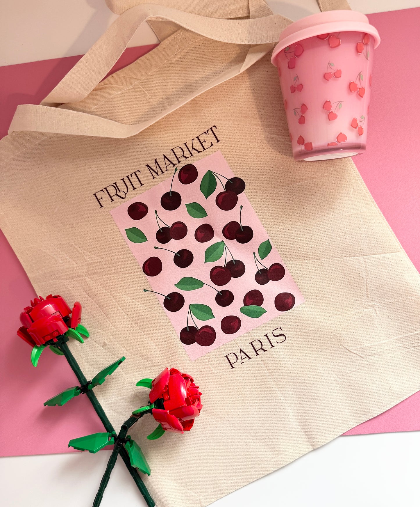 Cherries Fruit Market Tote Bag