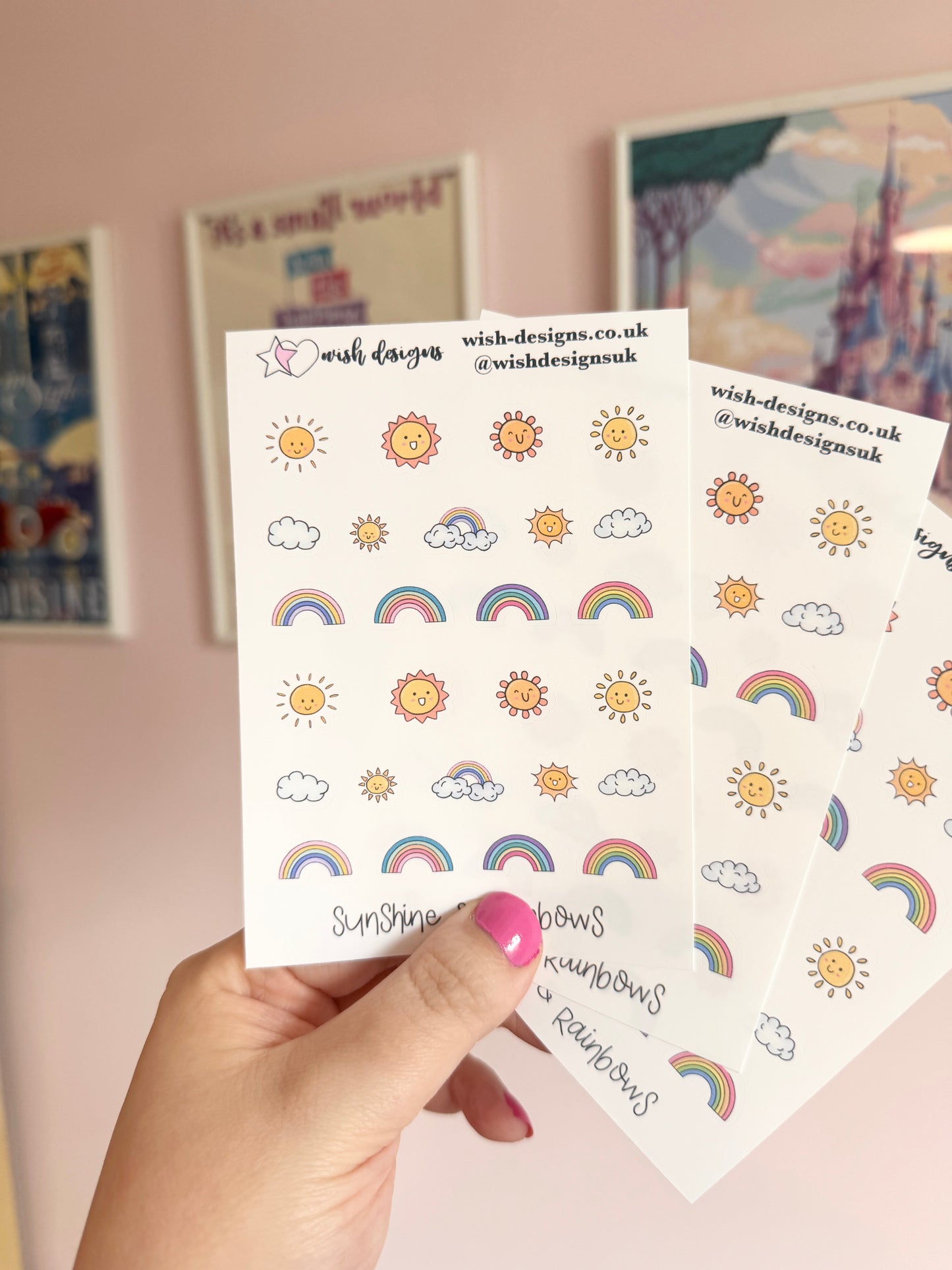 Sunshines & Rainbows Vinyl Sticker Sheet