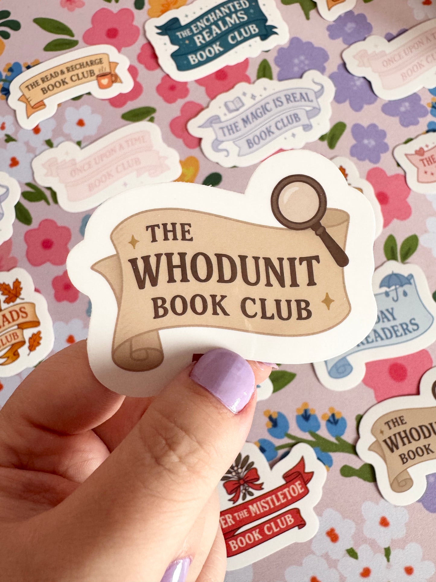 The Whodunit Book Club Clear Sticker