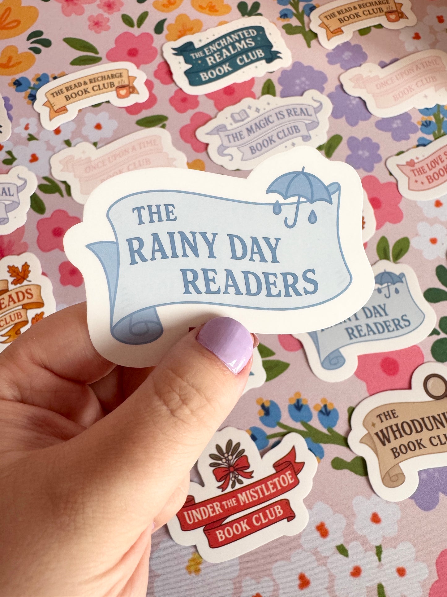 The Rainy Day Readers Book Club Clear Sticker