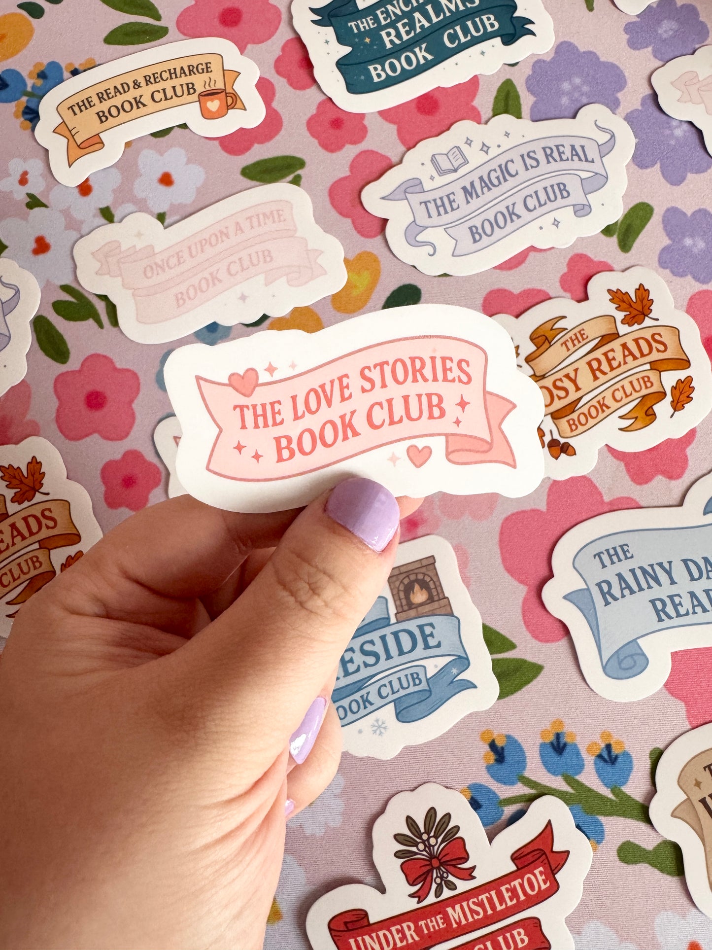 The Love Stories Book Club Clear Sticker