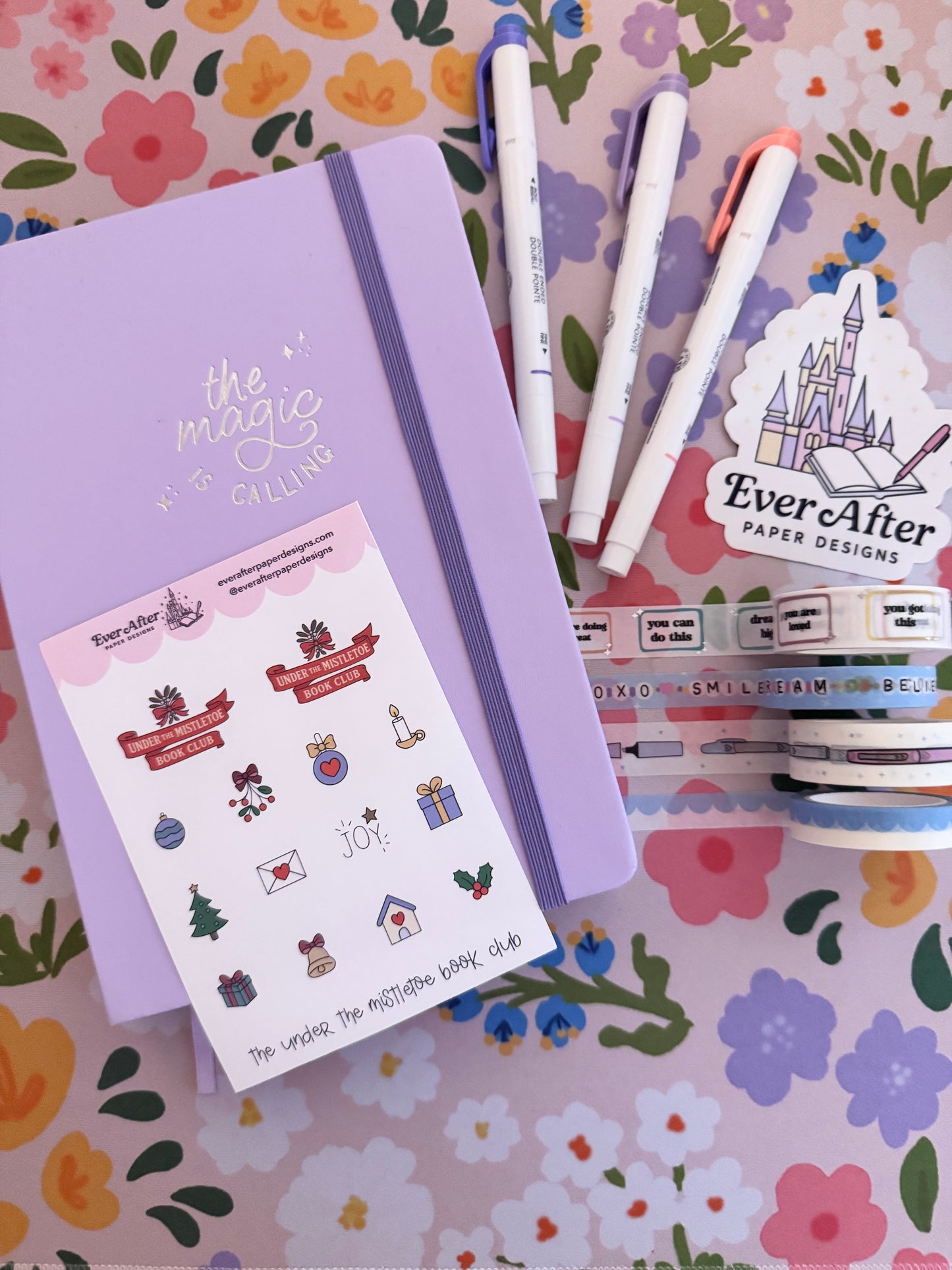 Under the Mistletoe Book Club Sticker Sheet