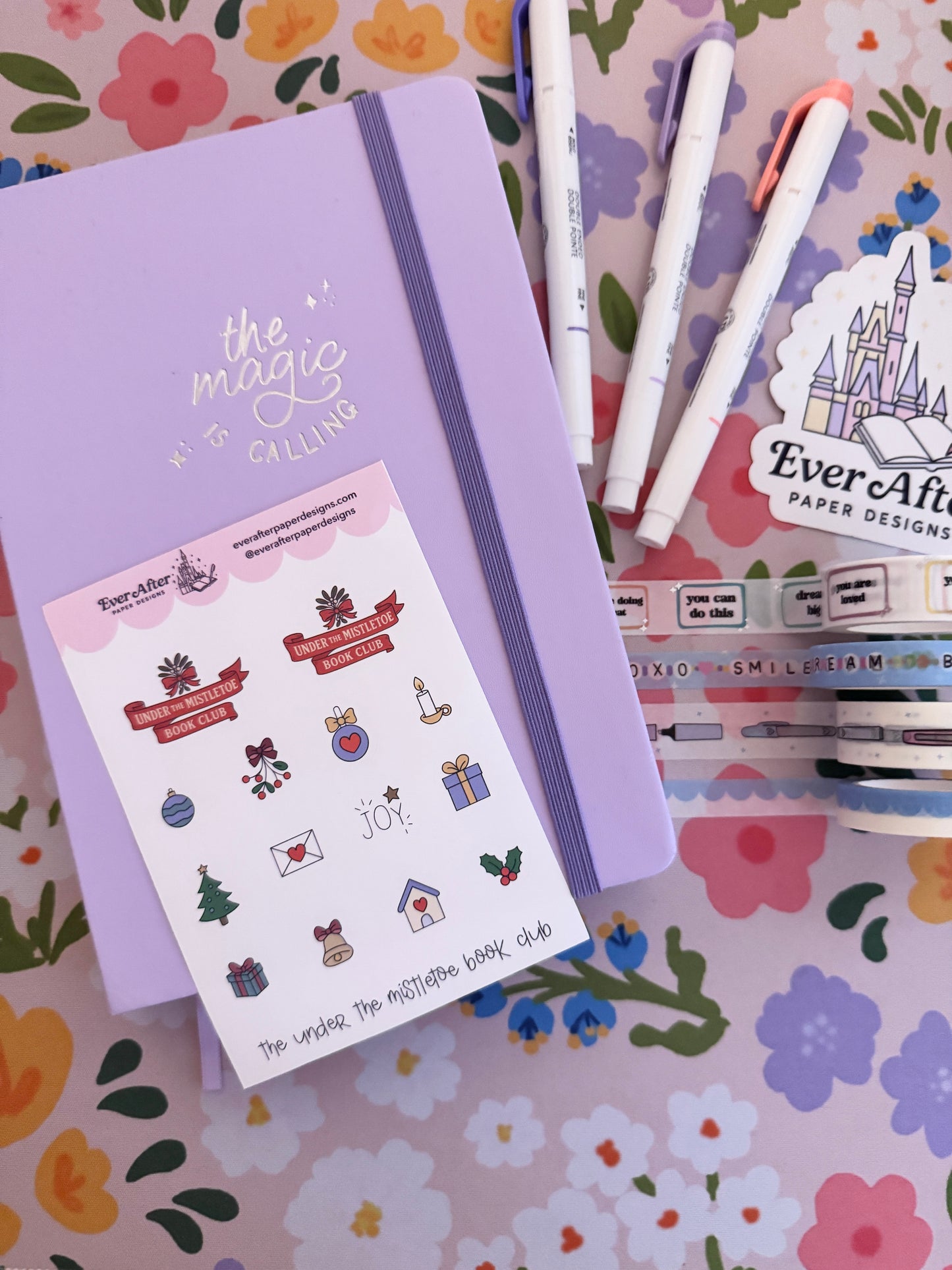 Under the Mistletoe Book Club Sticker Sheet