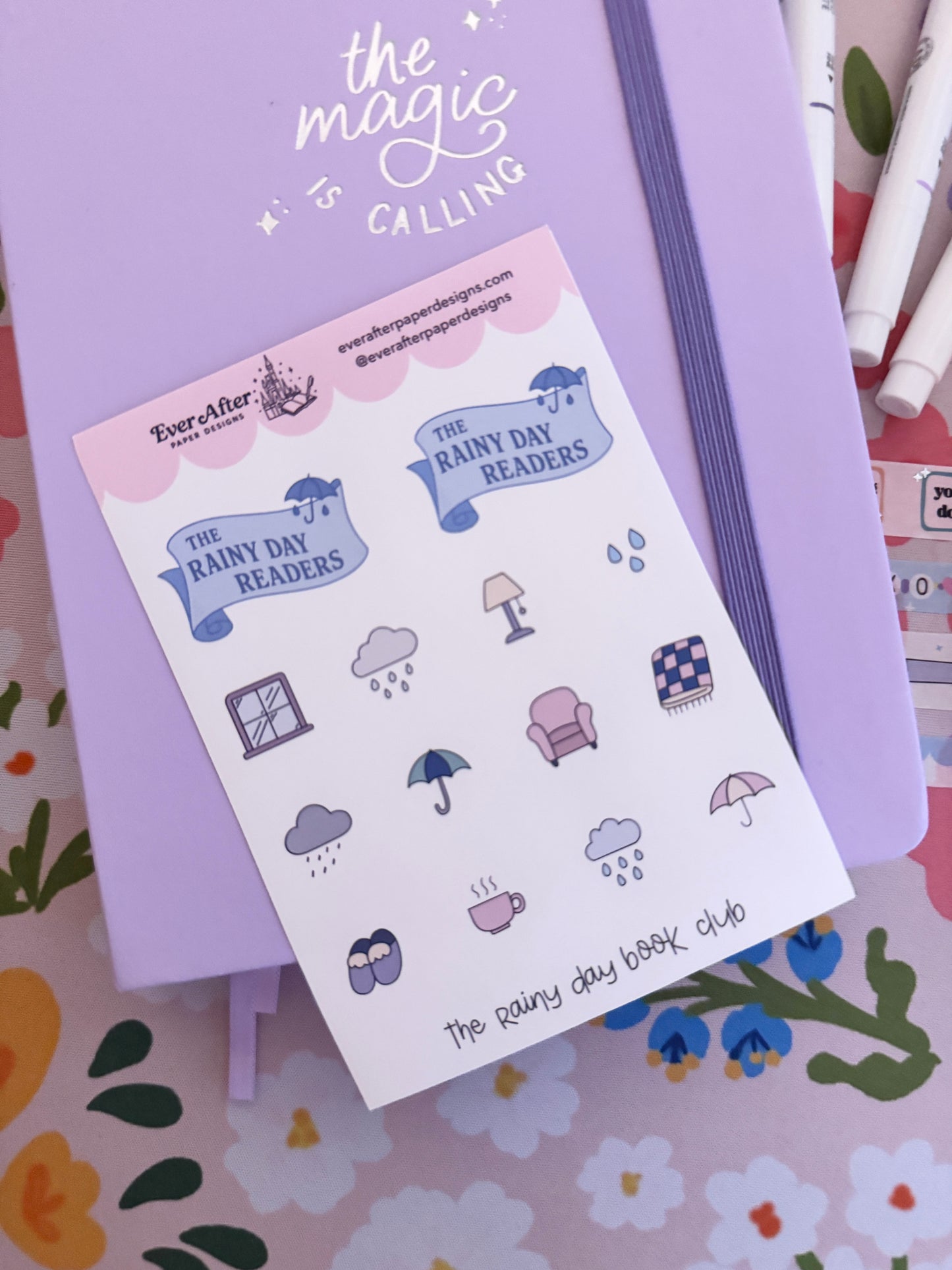 The Rainy Day Readers Book Club Sticker Sheet