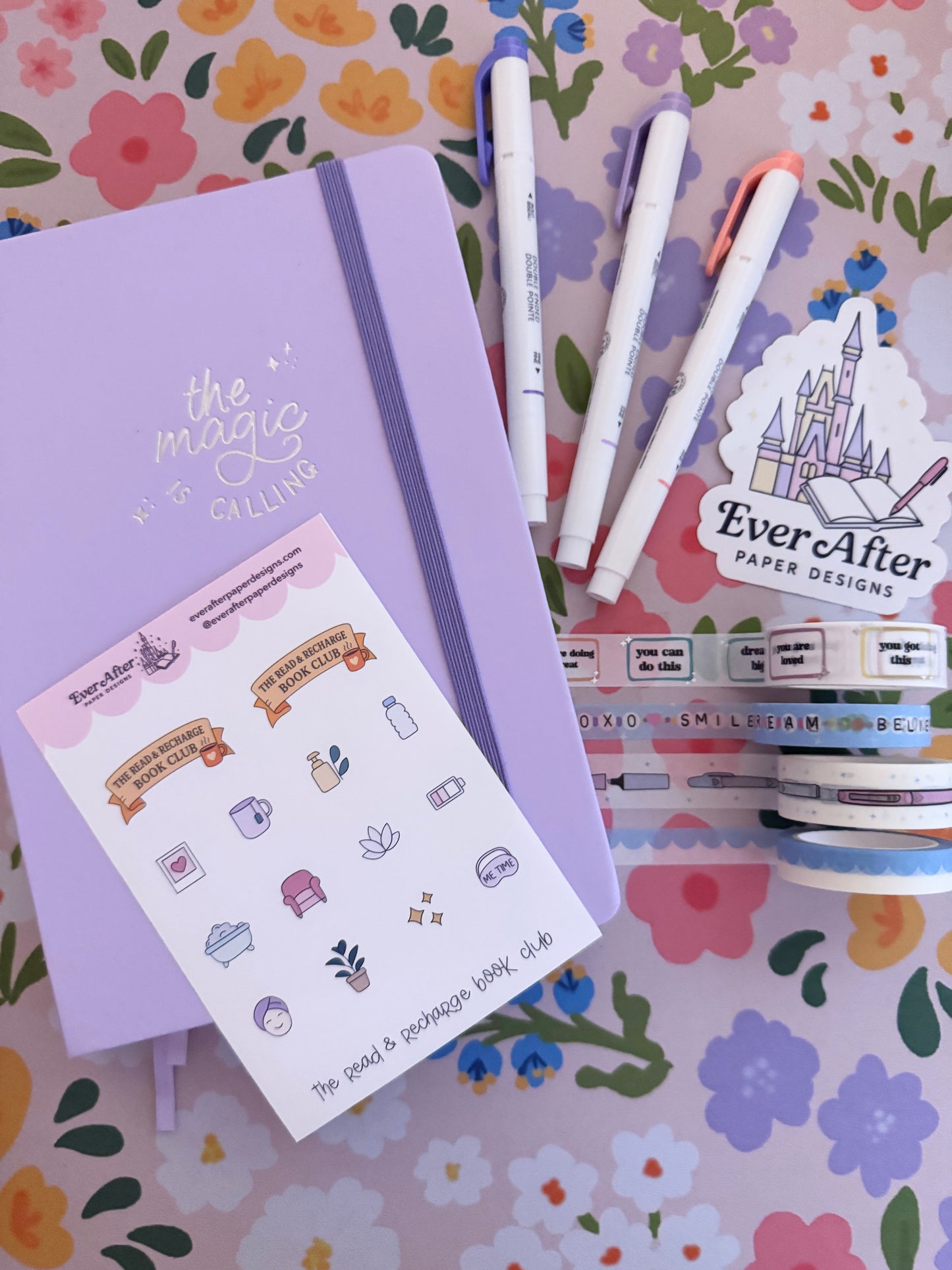 The Read & Recharge Book Club Sticker Sheet