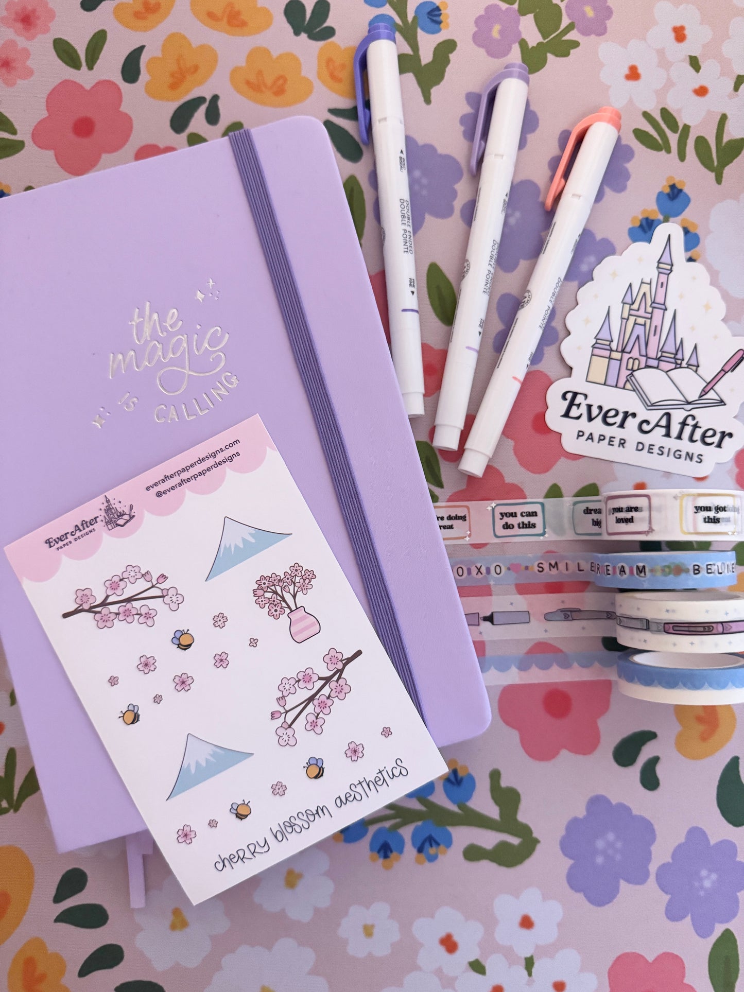 Cherry Blossom Aesthetics Sticker Sheet