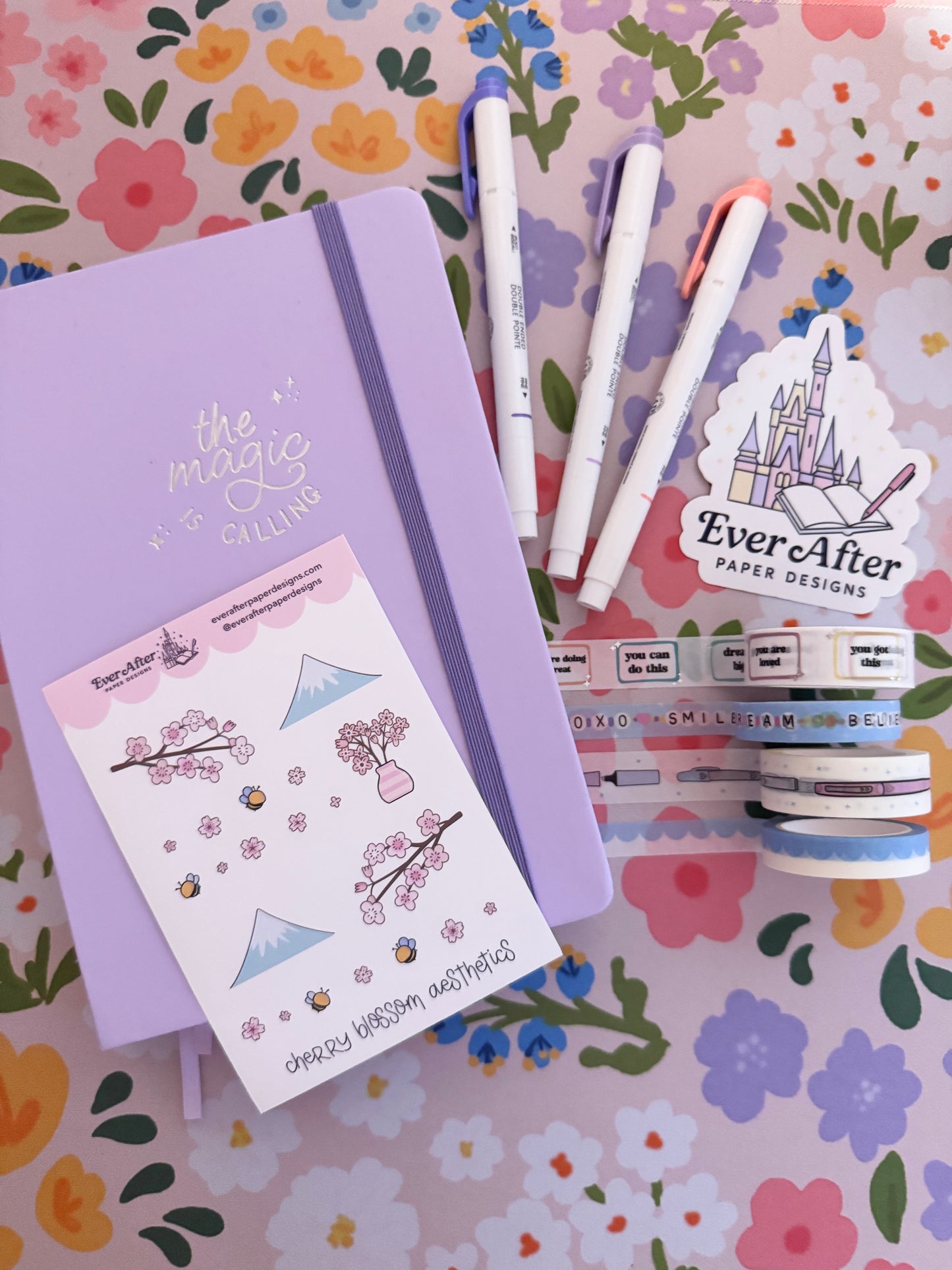 Cherry Blossom Aesthetics Sticker Sheet