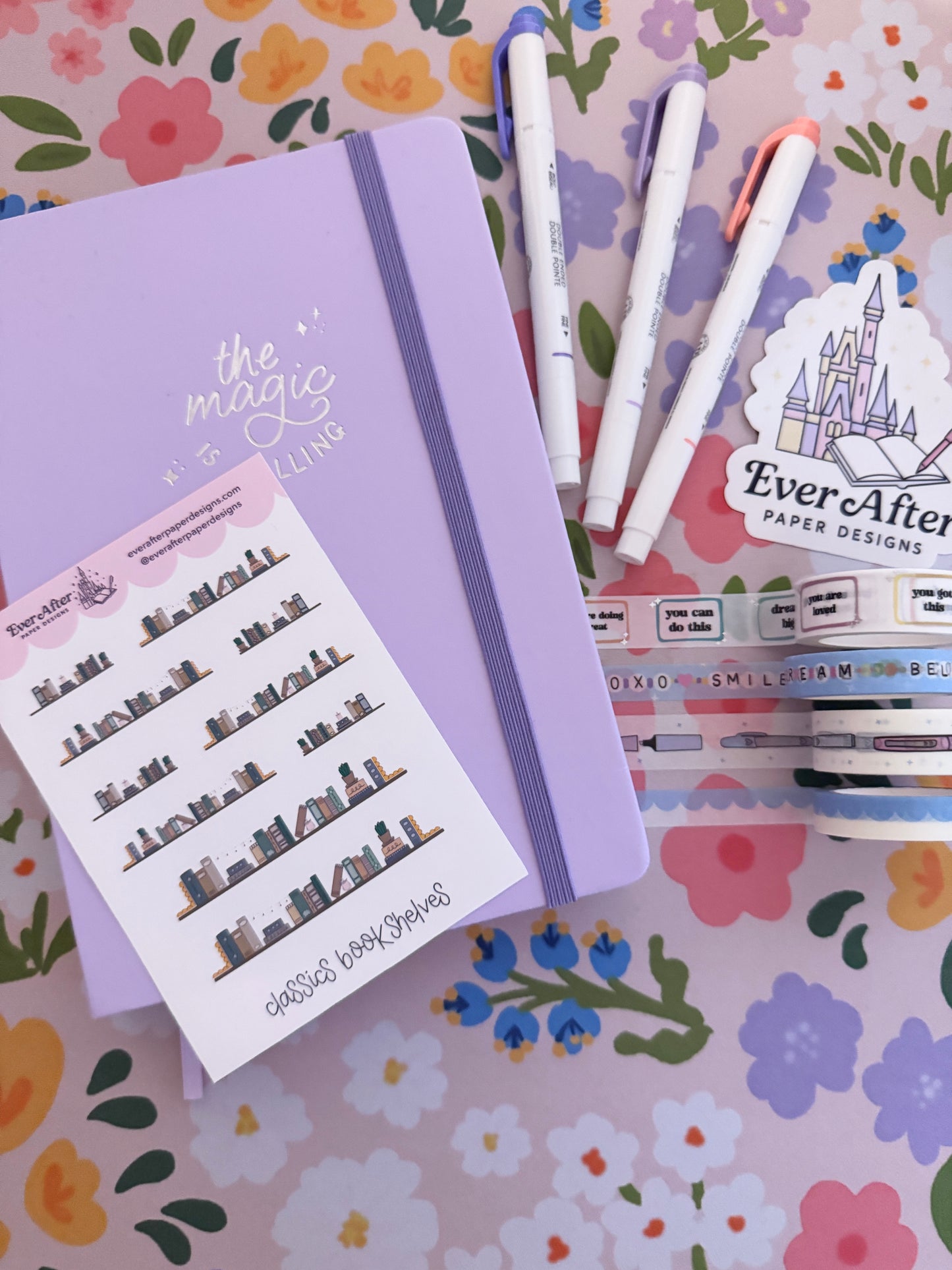 Classics Bookshelves Sticker Sheet