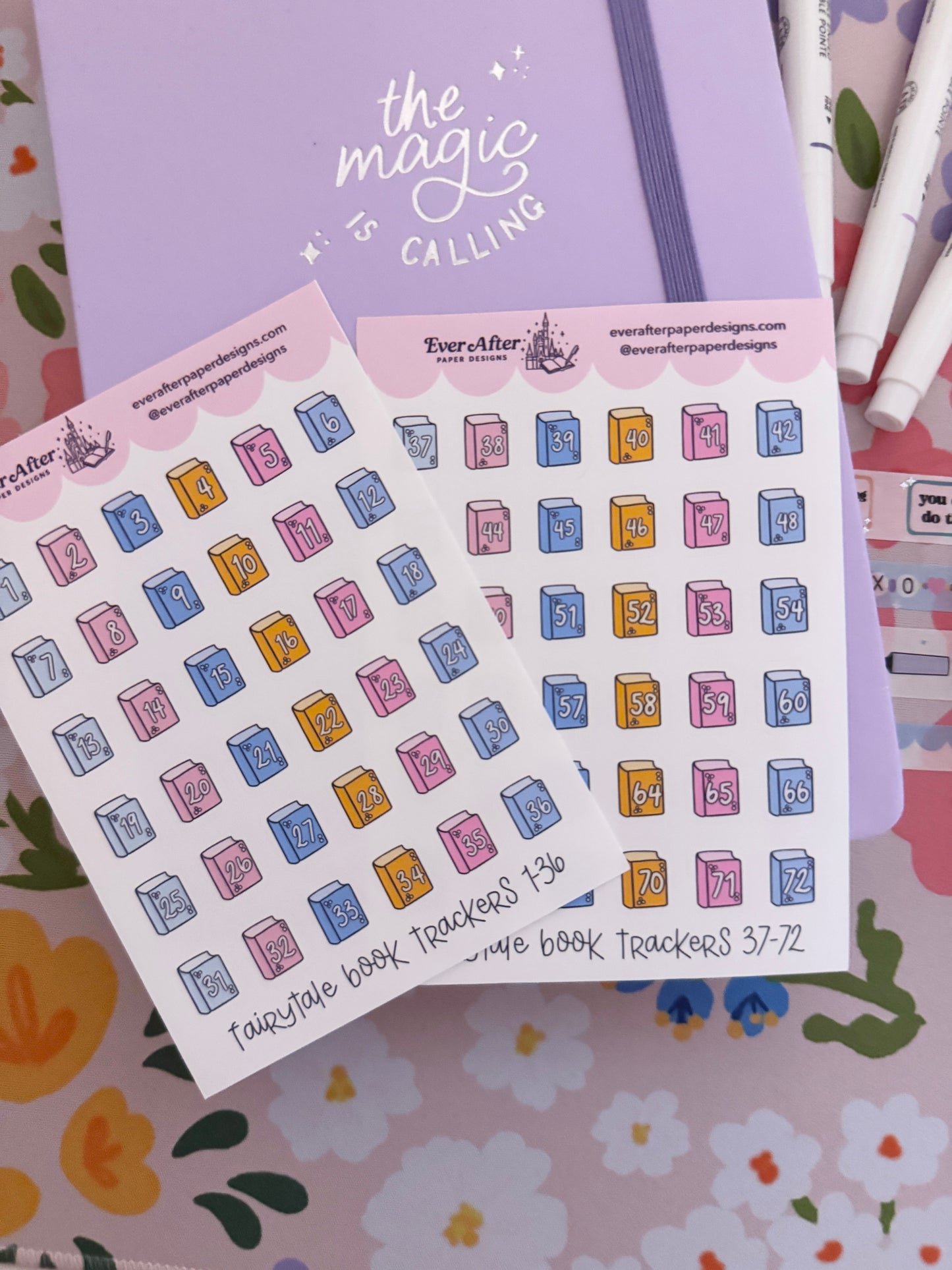 Fairytale Book Trackers 1-72 Sticker Sheet