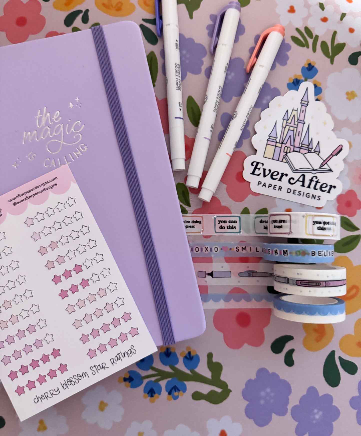 Cherry Blossom Star Ratings Sticker Sheet