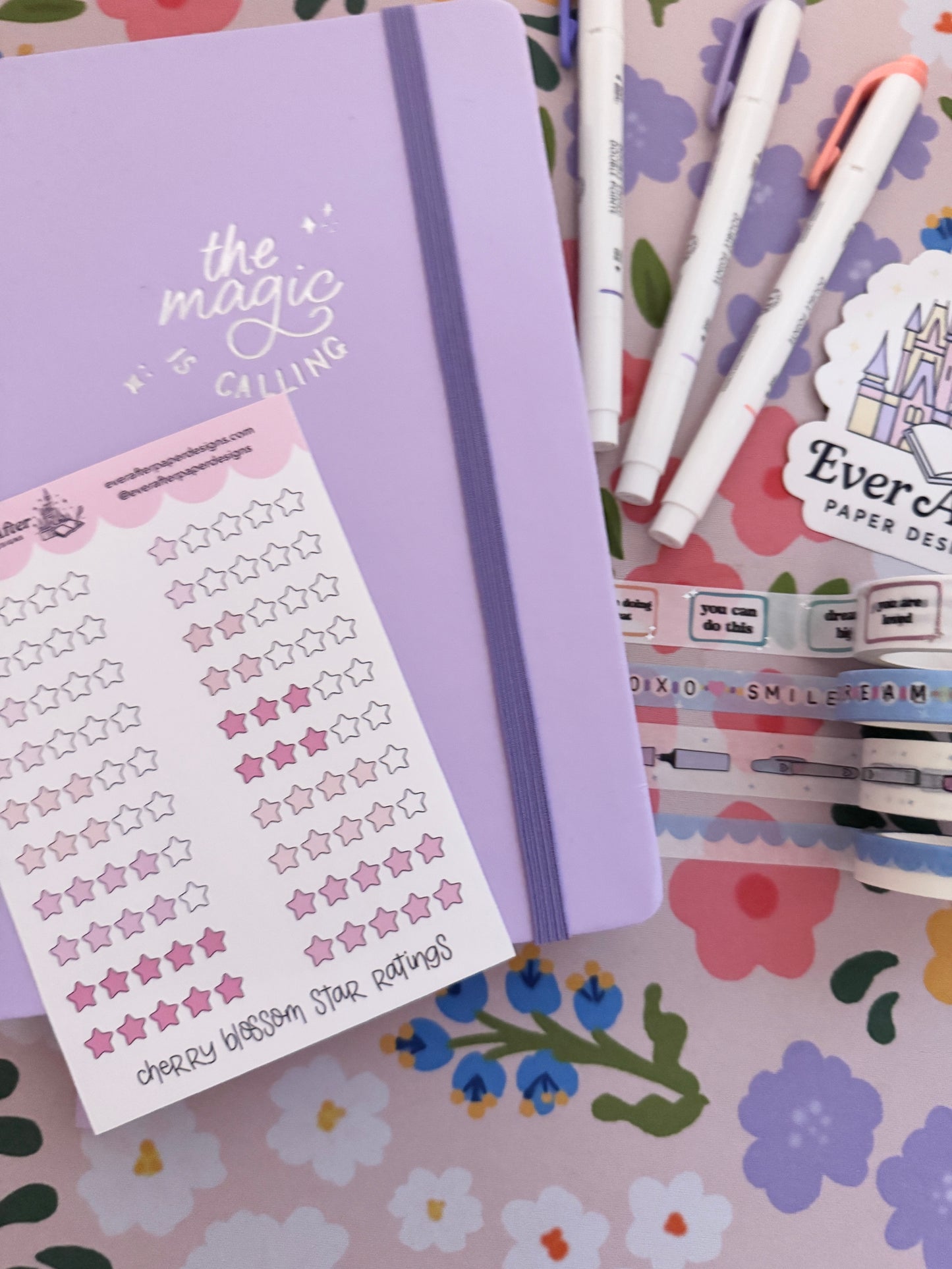 Cherry Blossom Star Ratings Sticker Sheet