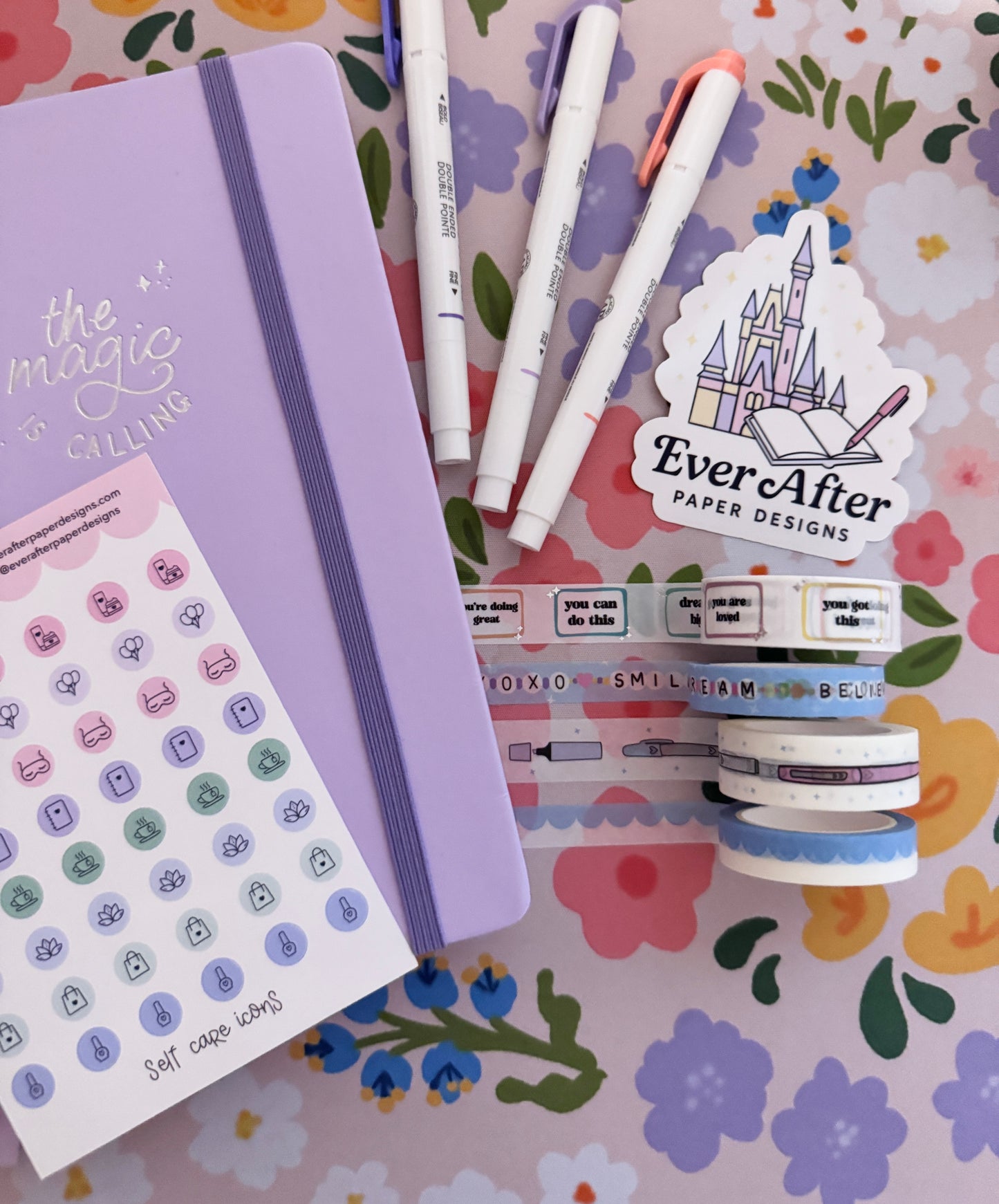 Self Care Icons Sticker Sheet