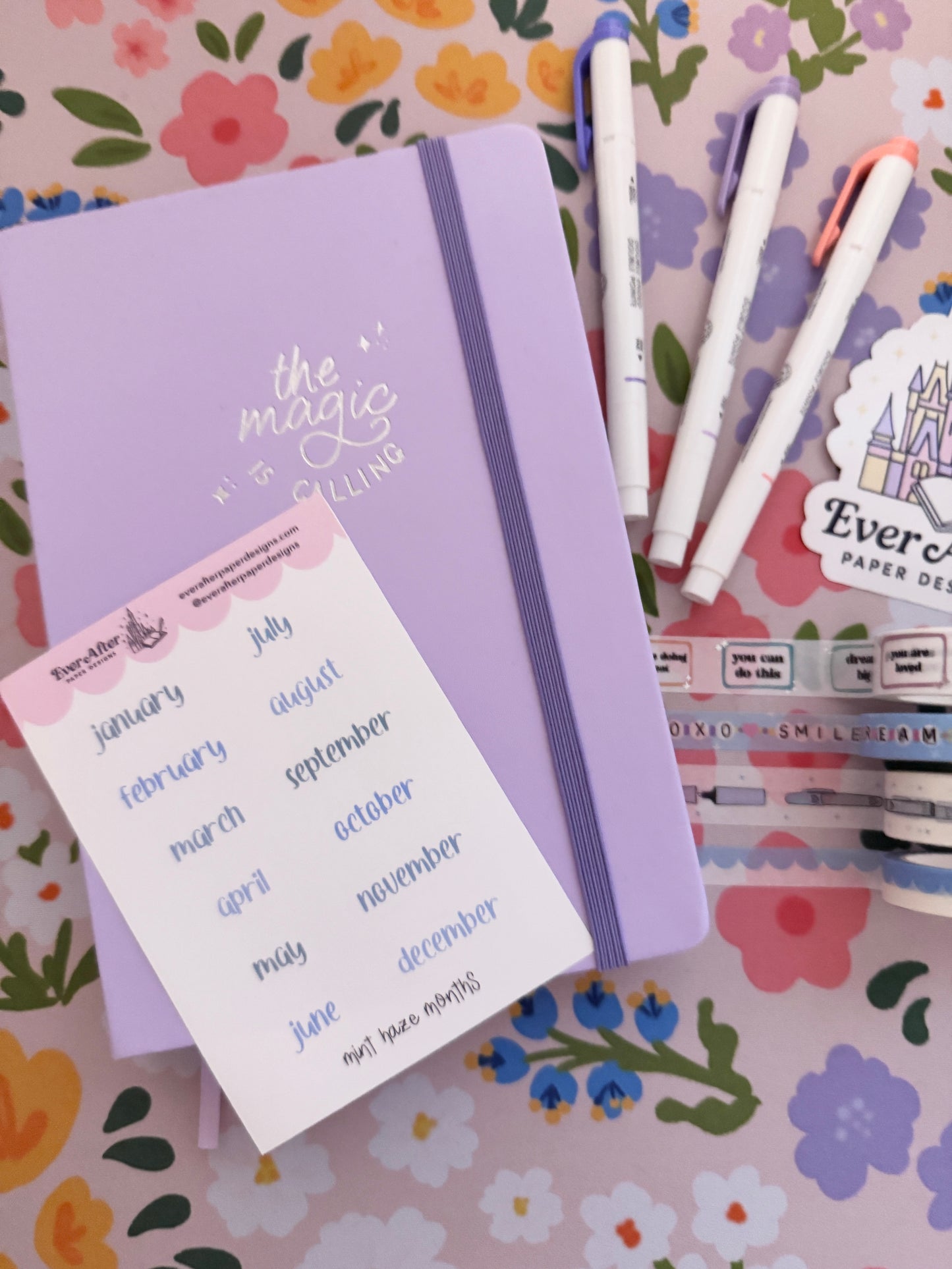 Mint Haze Months Sticker Sheet