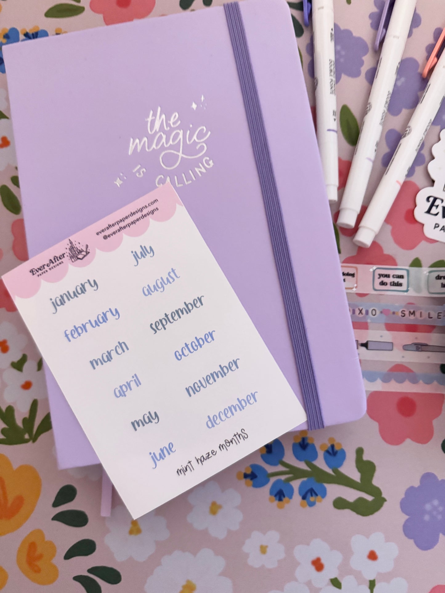 Mint Haze Months Sticker Sheet