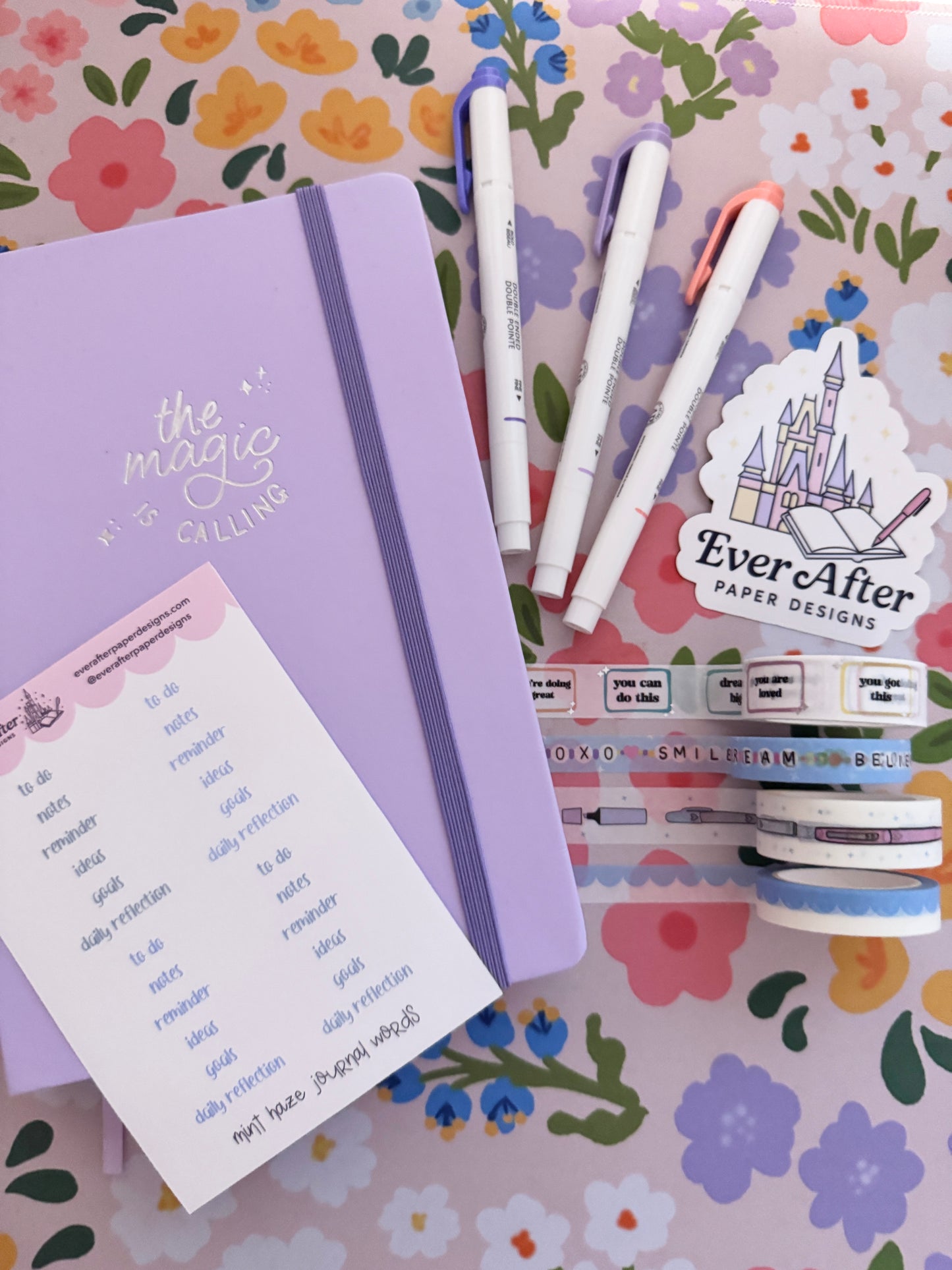 Mint Haze Journal Words Sticker Sheet