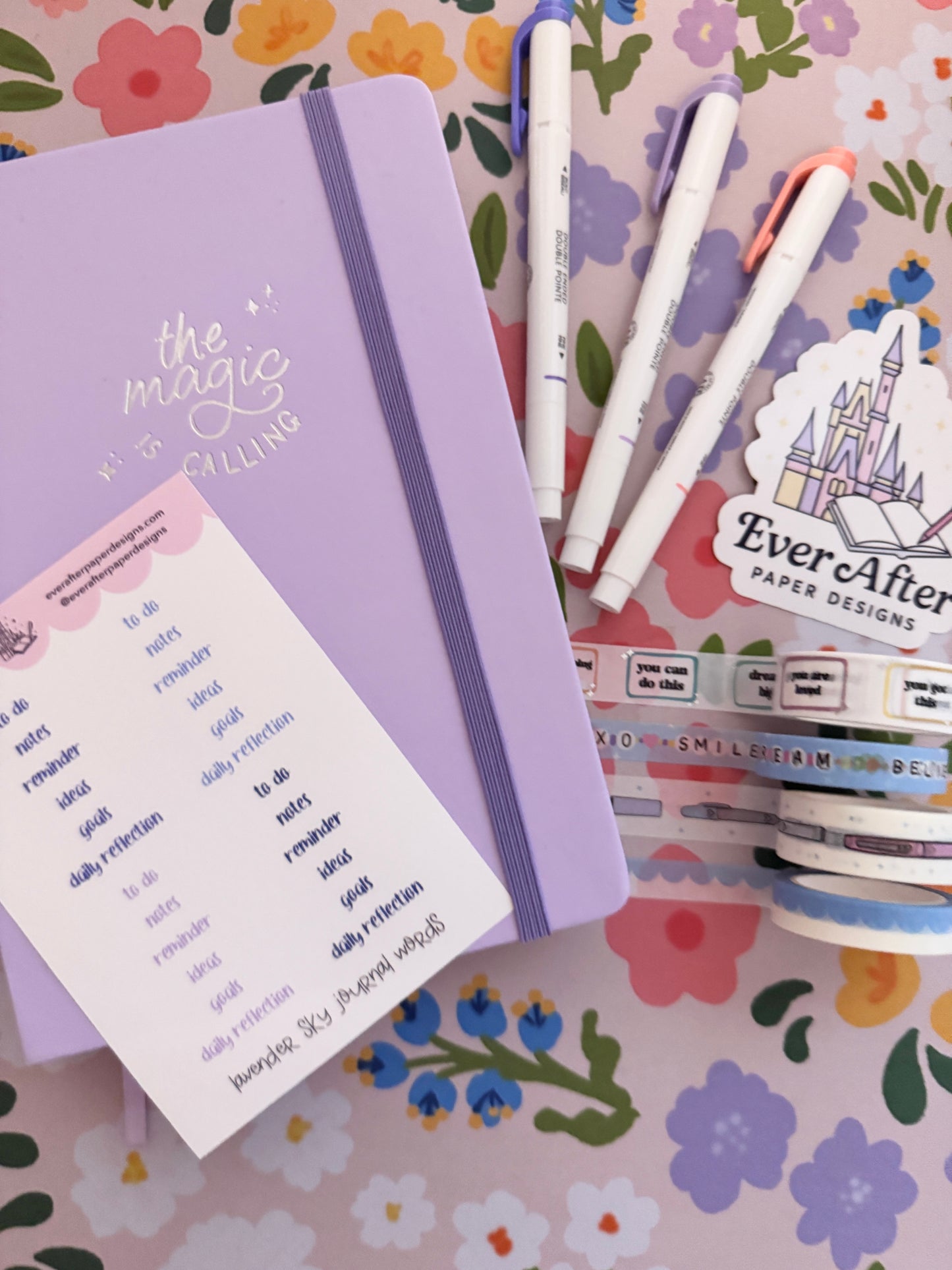 Lavender Sky Journal Words Sticker Sheet