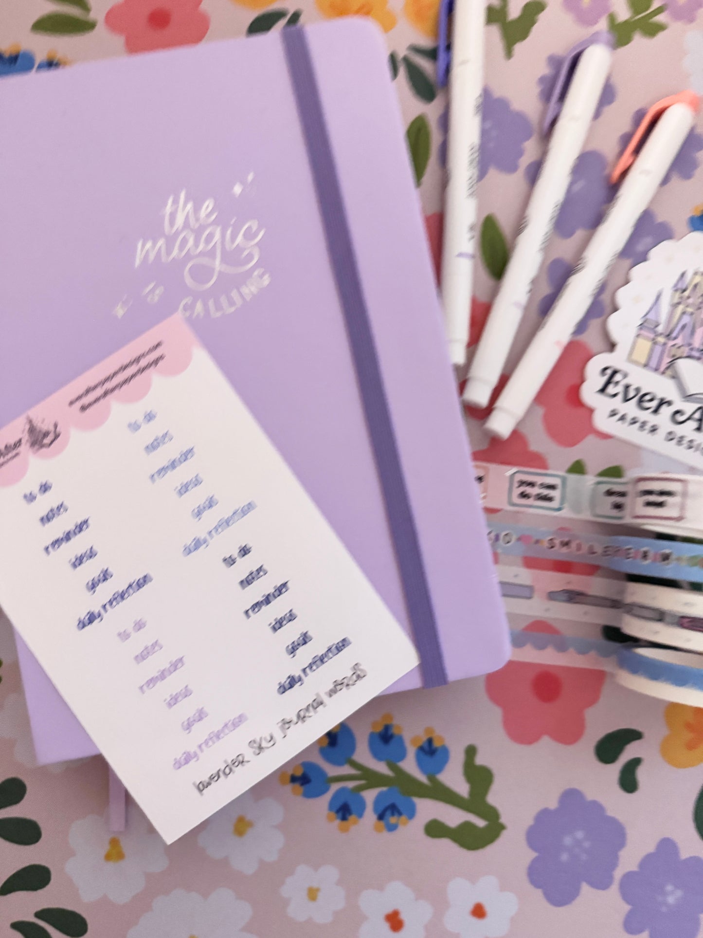 Lavender Sky Journal Words Sticker Sheet