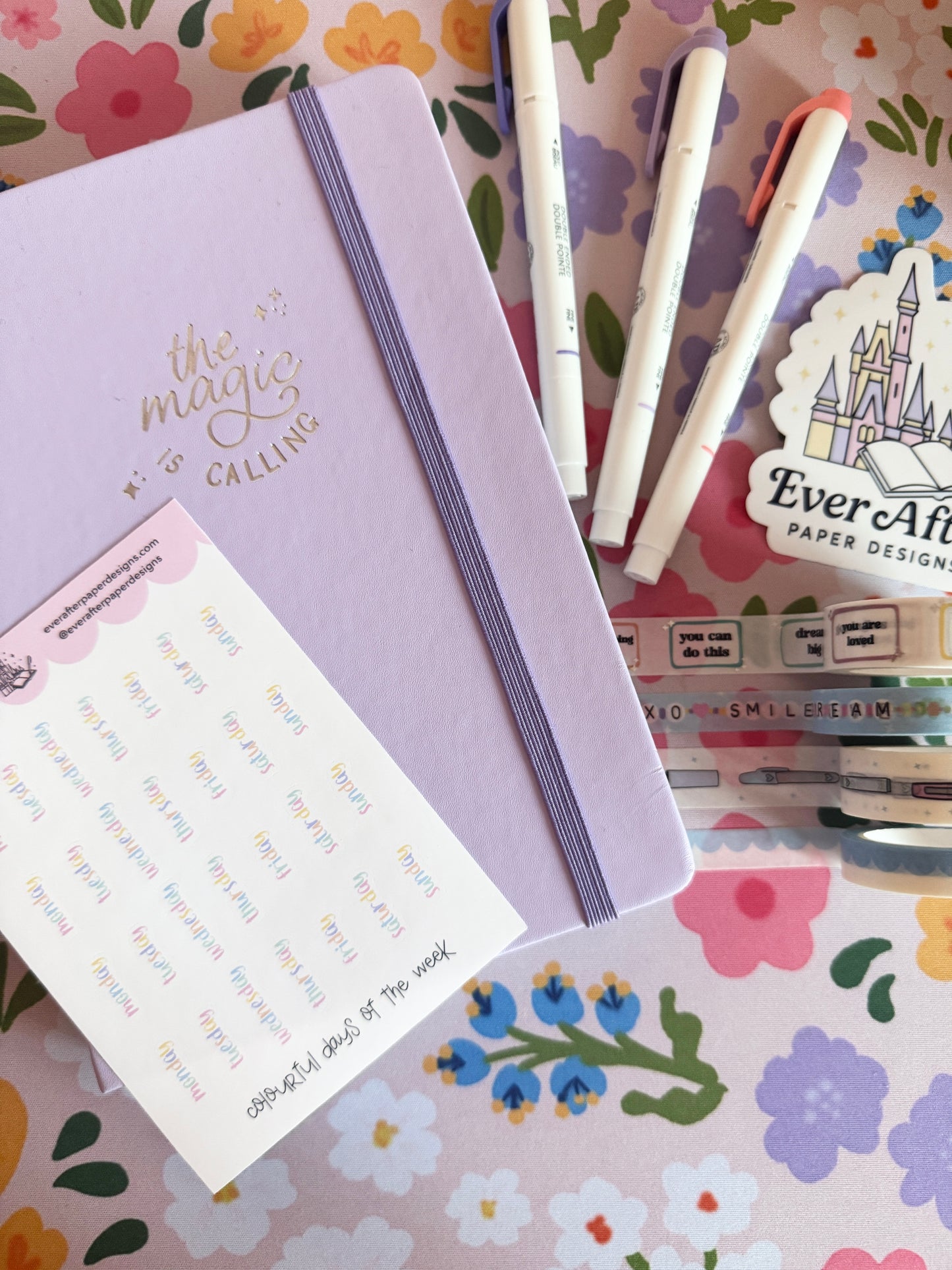 Colourful Days of the Week Sticker Sheet
